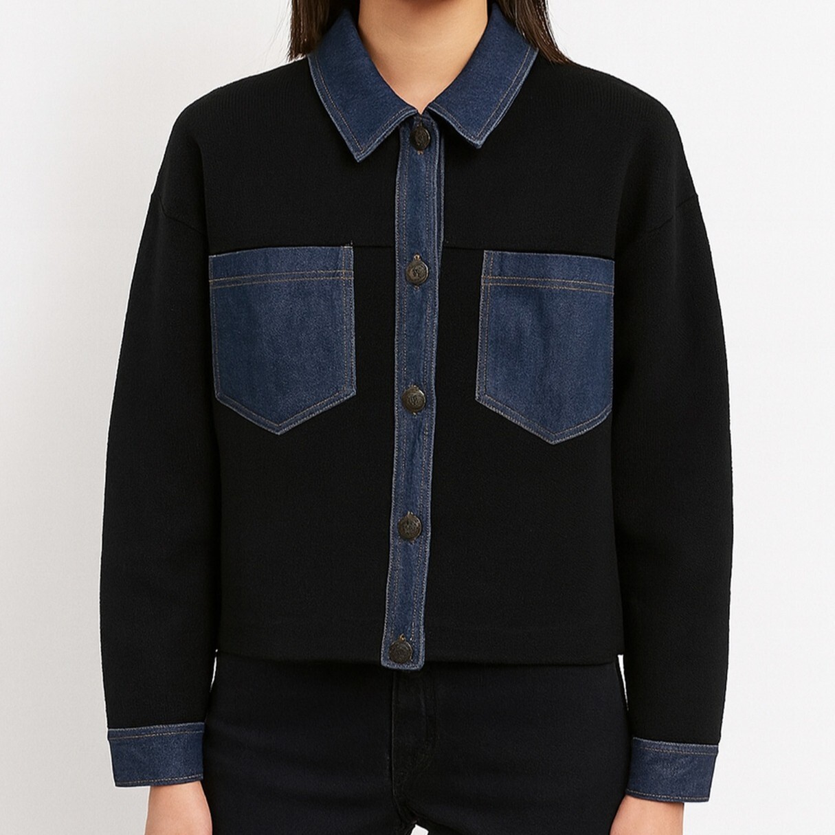 1SO0919-337 SUNNY STUDIO Janis Jacket Denim (one size) #770126 (C-EU-E)