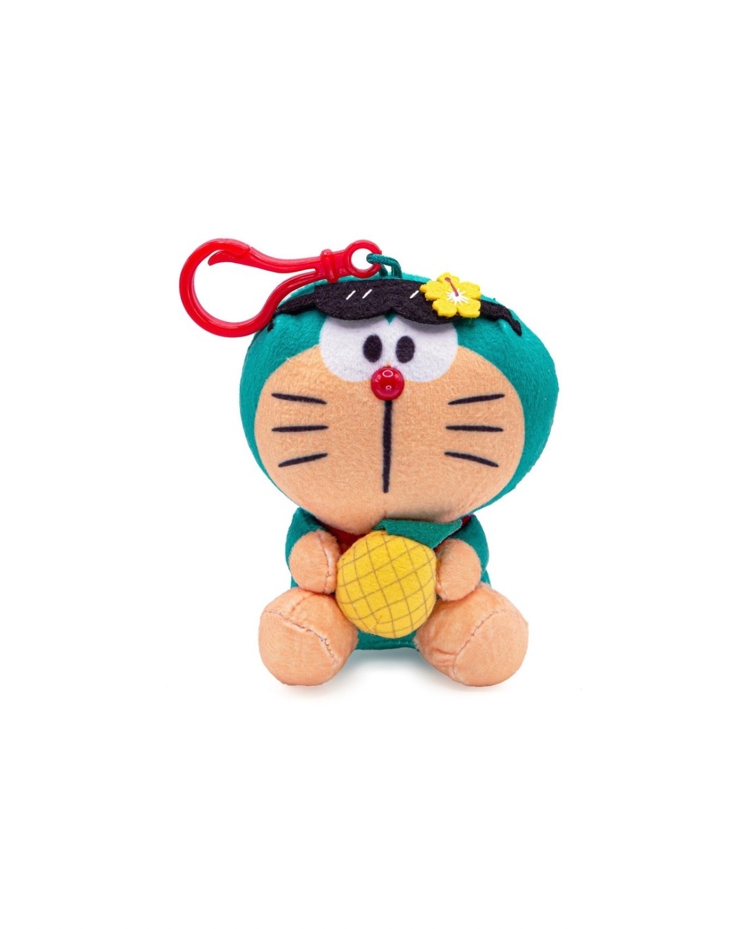 Doraemon® Plush 4" w/ Strap: Pineapple 哆啦A夢 4英吋 鳳梨 吊飾