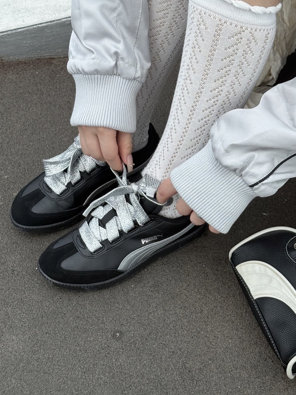 PUMA 9-T SUEDE 黑銀 灰銀 銀蔥 德訓鞋 薄底鞋 復古 女鞋 407608-02 / 預購