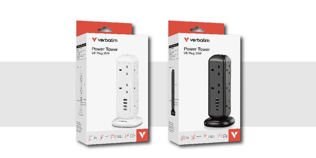 【預訂】AQ091904 Verbatim 英國插頭電源塔 35W (UKPT-01)