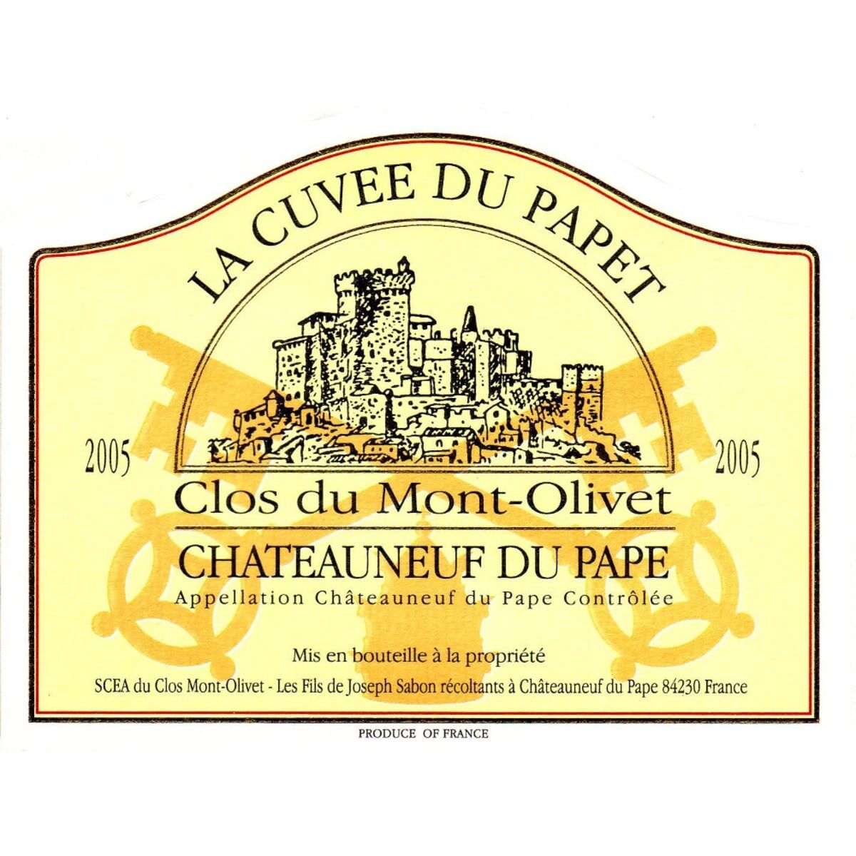Clos du Mont Olivet Chateauneuf du Pape Papet 2005 (WS95)