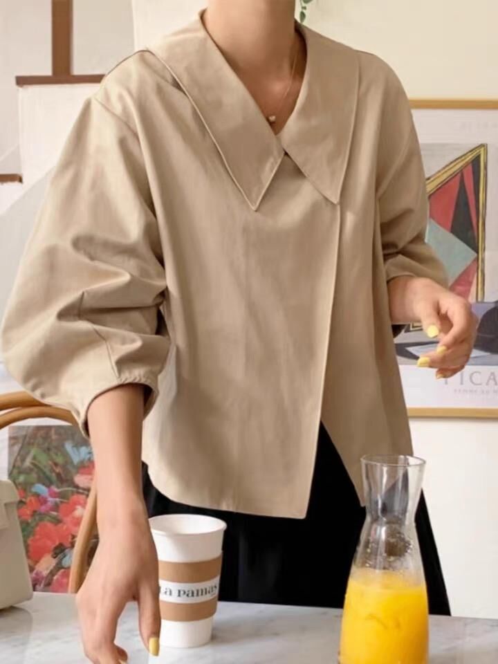 Sailor collar clean cut jacket