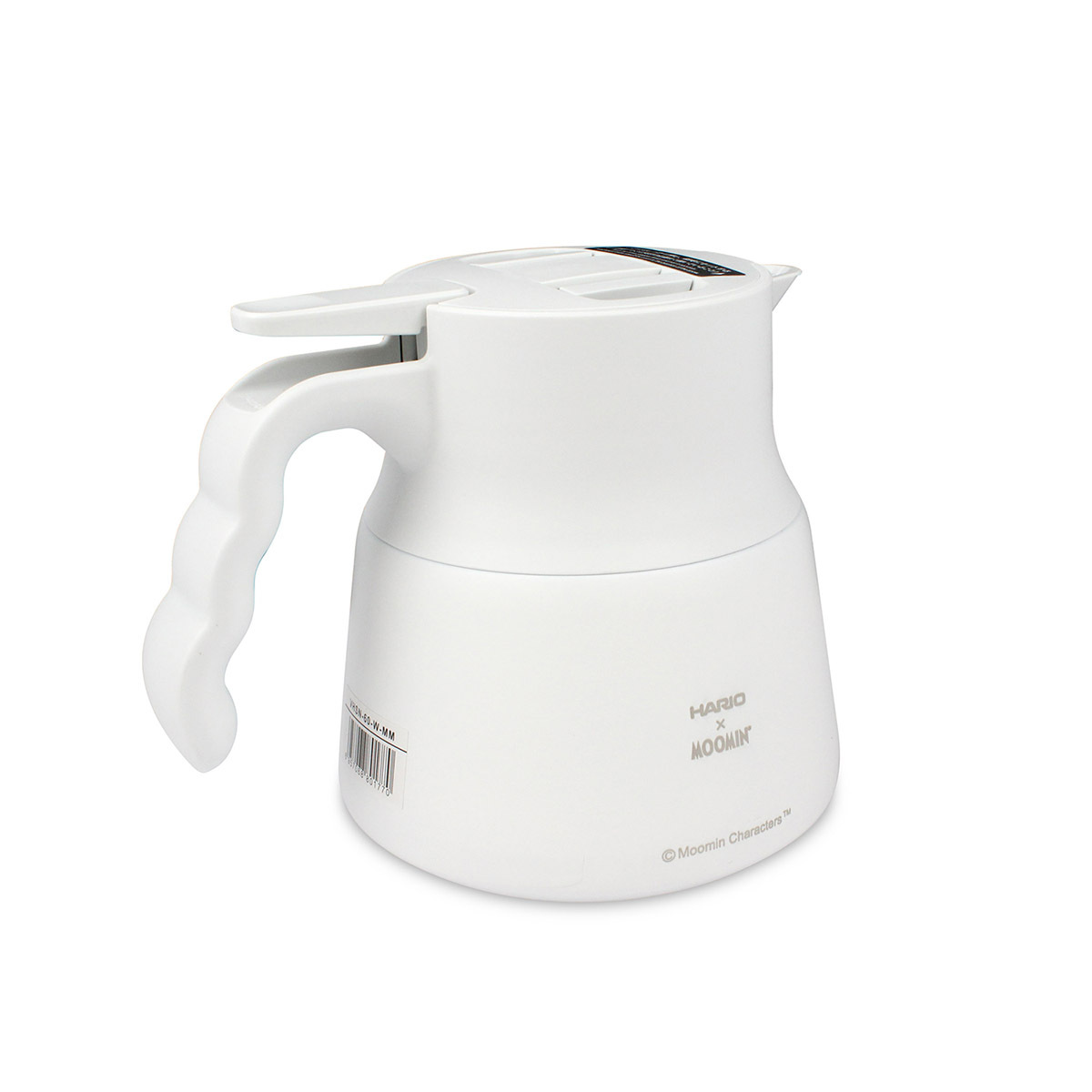 日本HARIO×MOOMIN 600ml V60真空保溫咖啡壺-02 (白色) -MMVHSN-60W
