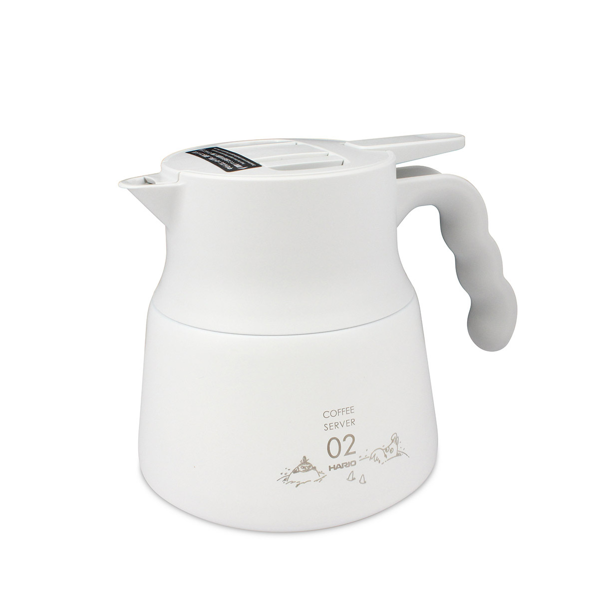 日本HARIO×MOOMIN 600ml V60真空保溫咖啡壺-02 (白色) -MMVHSN-60W