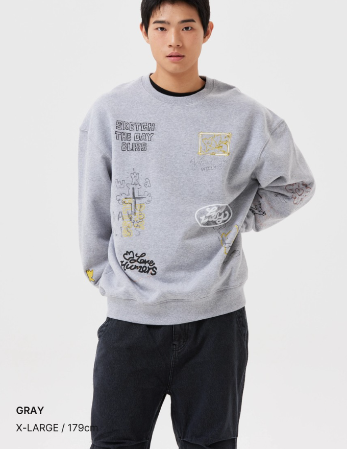 【直播】WACKY WILLY LL0919548 圖案圓領衛衣