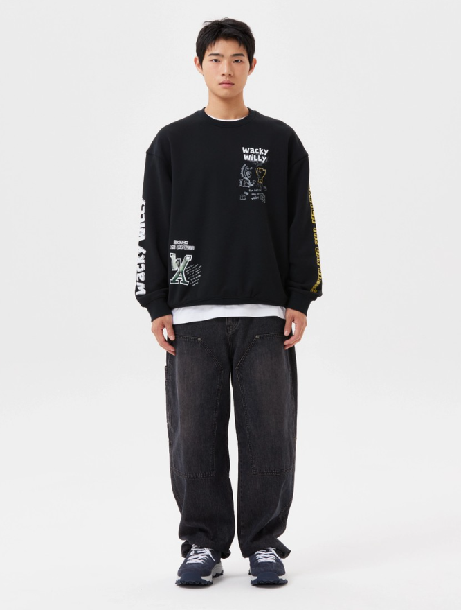 【直播】WACKY WILLY LL0919549 圖案圓領衛衣
