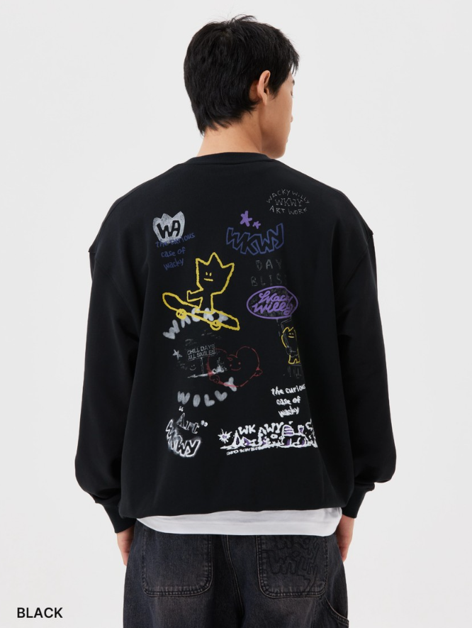 【直播】WACKY WILLY LL0919549 圖案圓領衛衣