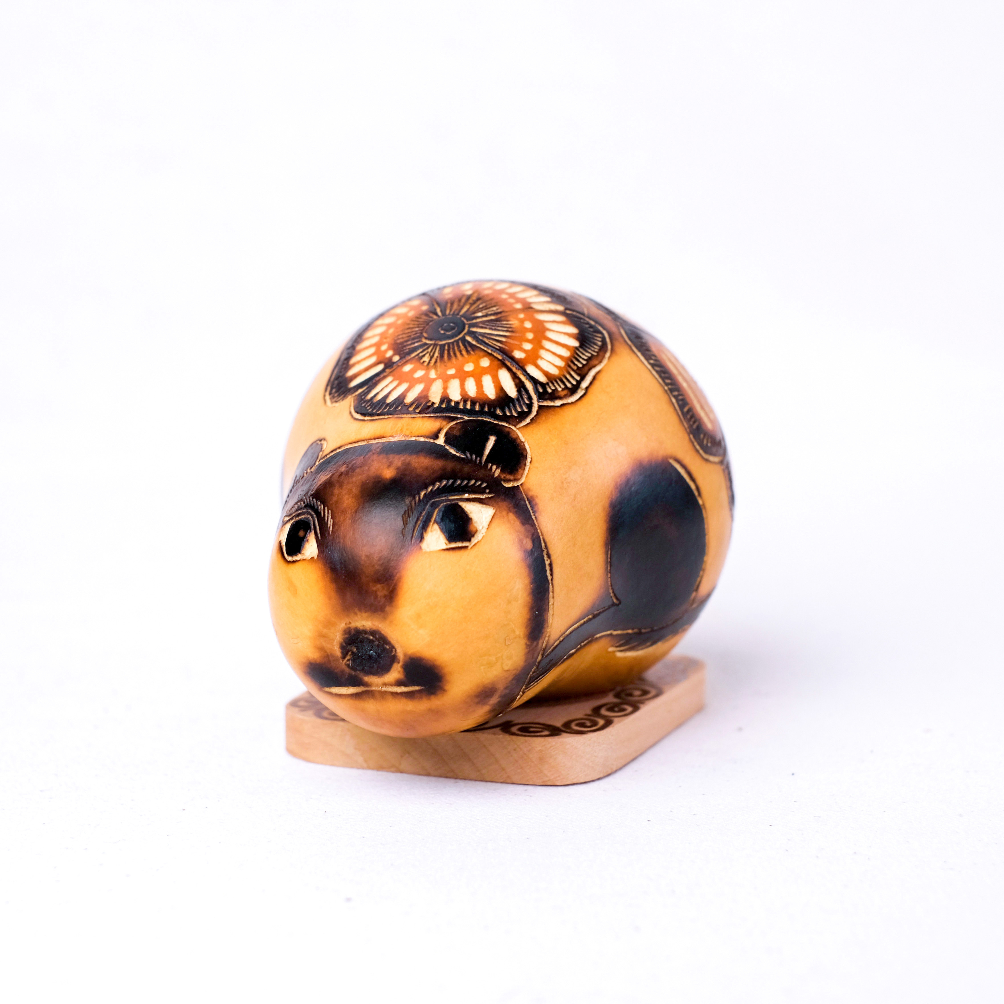 萬卡約葫蘆雕刻｜天竺鼠 63｜秘魯
