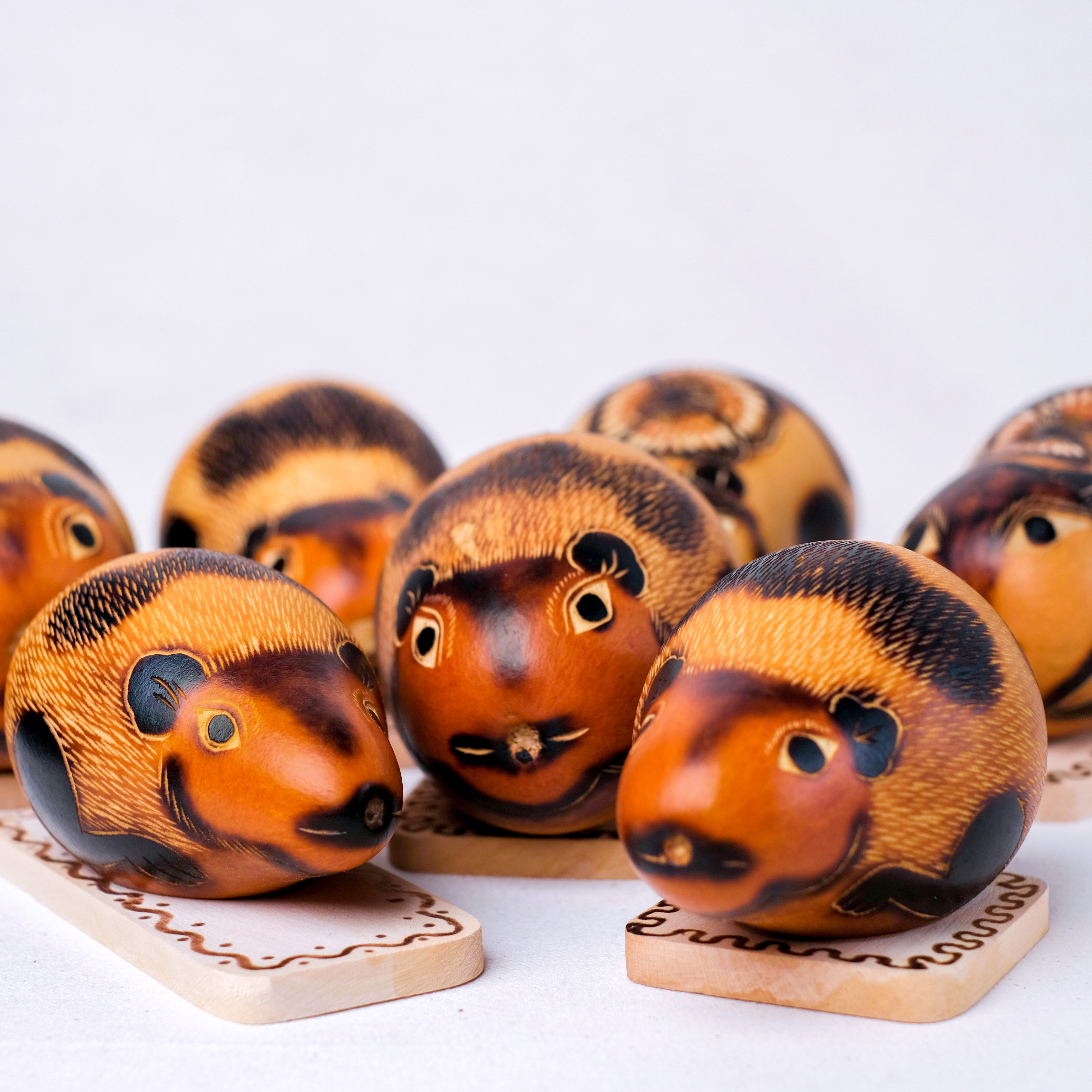 萬卡約葫蘆雕刻｜天竺鼠 62｜秘魯