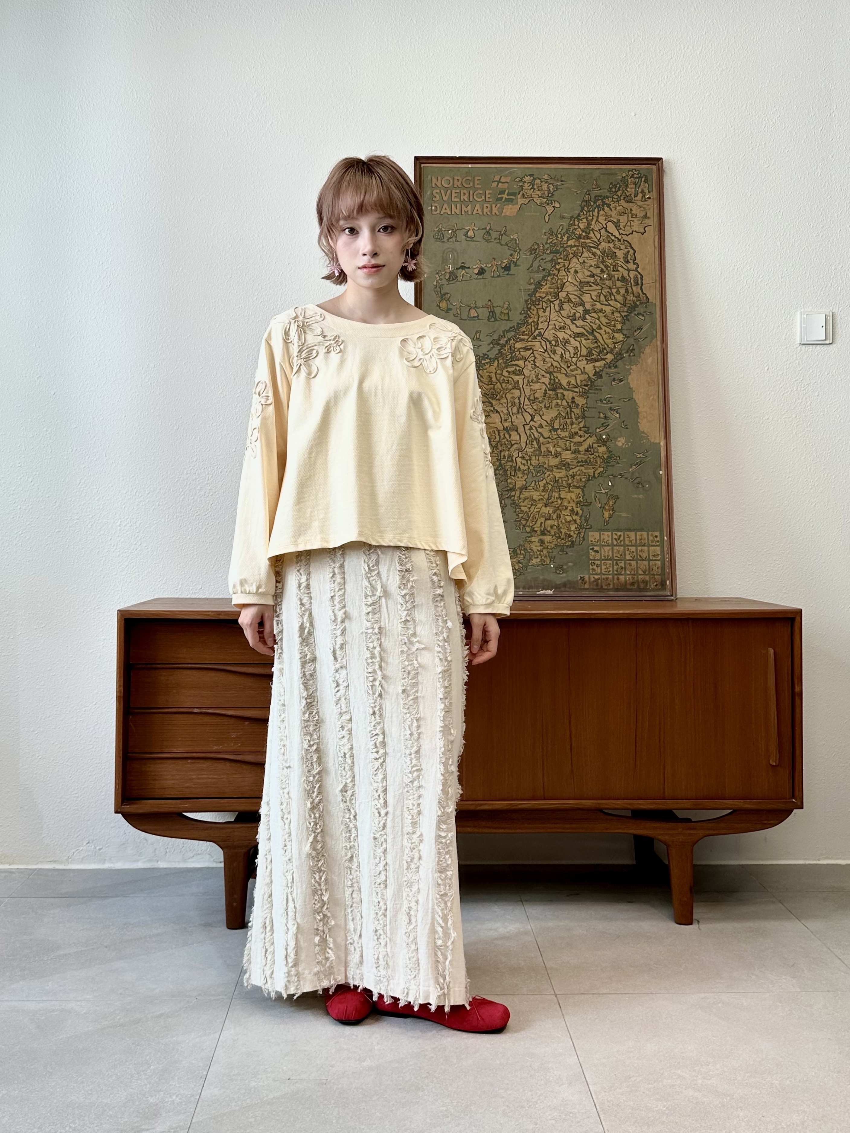 立體線花衛衣 - BL53781