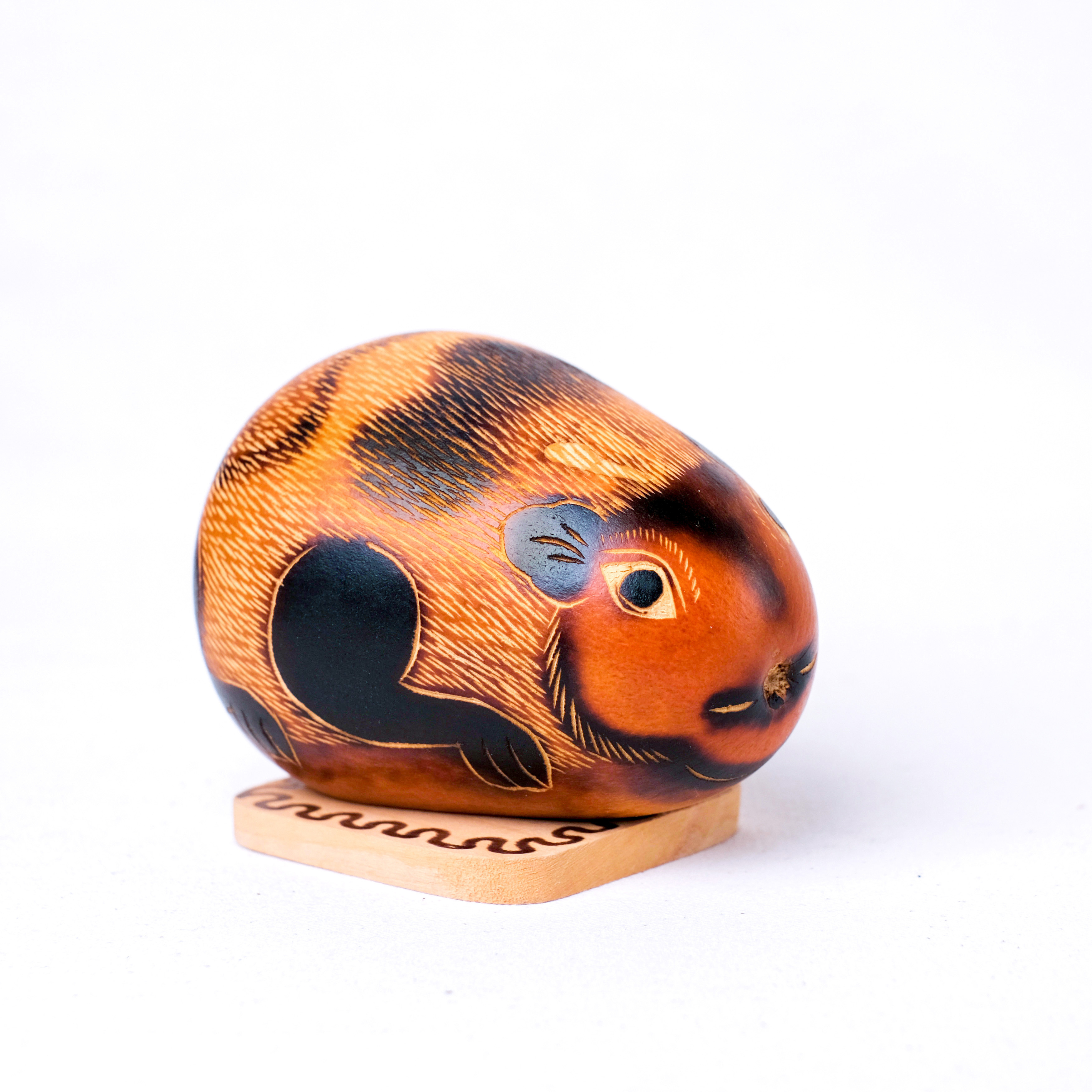 萬卡約葫蘆雕刻｜天竺鼠 65｜秘魯