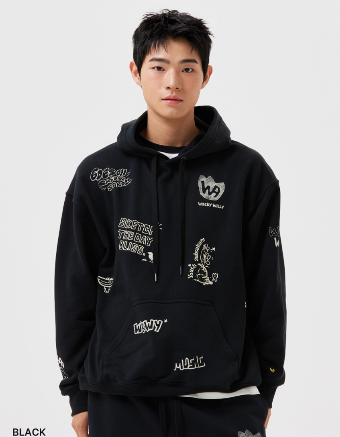 【直播】WACKY WILLY LL0919552 圖案款有帽衛衣