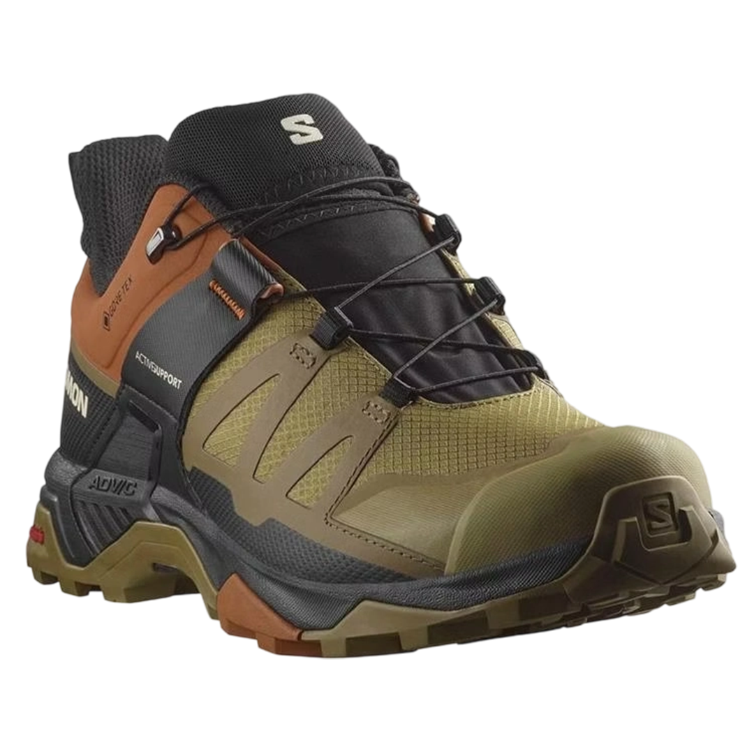 Salomon 法國 X ULTRA 4 GTX 低筒登山鞋 男款 (卡其棕色/焦糖色/褐黑色) 33SL476852