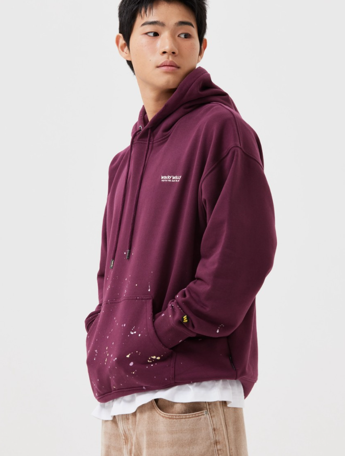 【直播】WACKY WILLY LL0919555 潑墨有帽衛衣