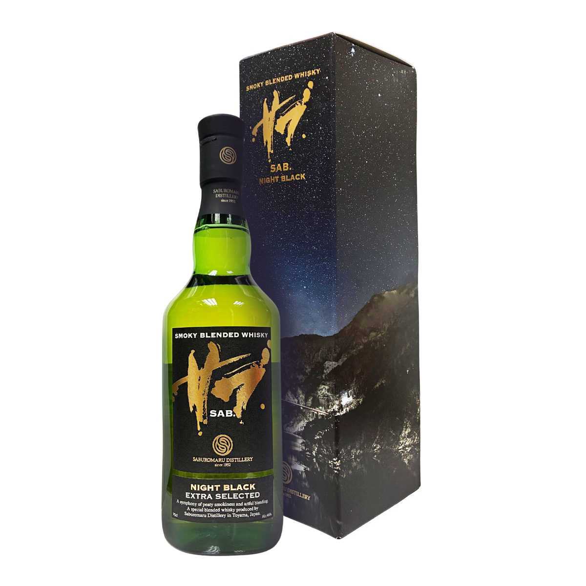 三郎丸 才富黑標調和威士忌  Saburomaru SAB NIGHT BLACK Smoky Blended Whisky 46%