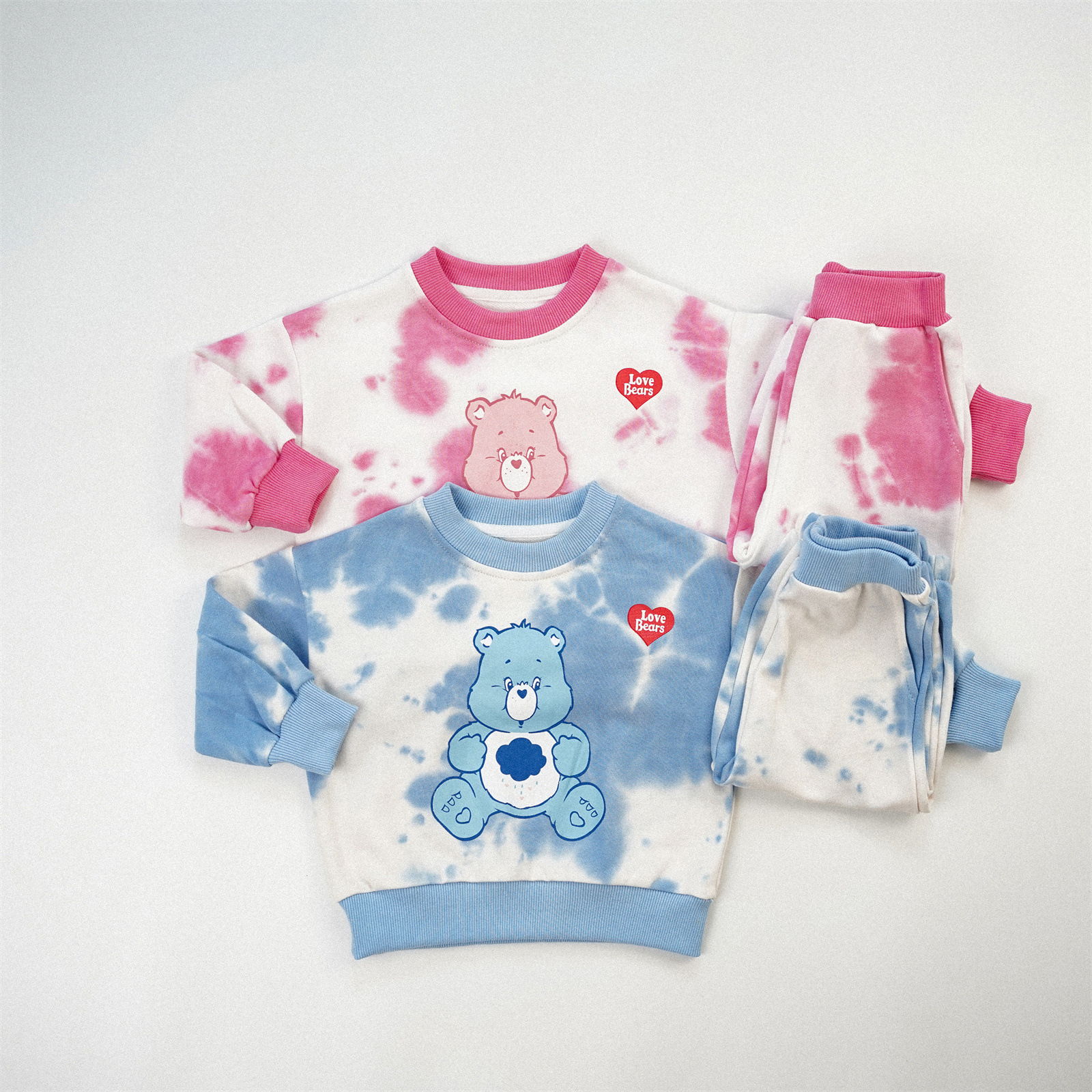 🐻𝐂𝐚𝐫𝐞 𝐁𝐞𝐚𝐫𝐬 Love Bears 扎染熊衛衣套裝