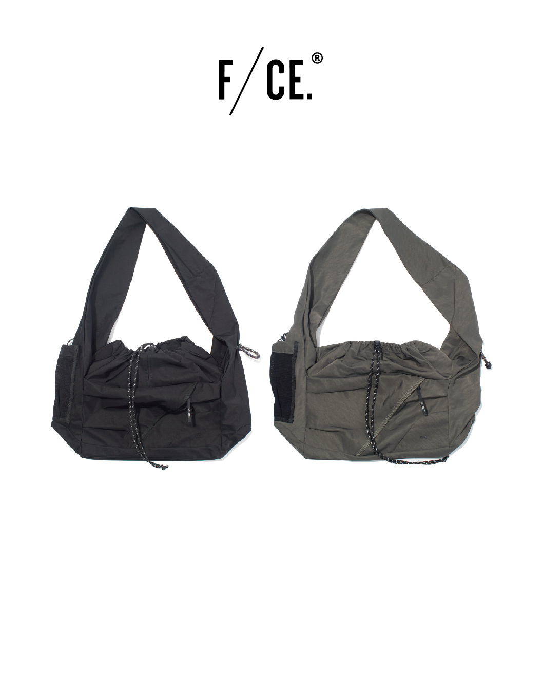 F/CE 單肩背包 包袱布 尼龍 耐磨 黑/深灰 25 S/S Textured Twill Furoshiki 2Way Shoulder