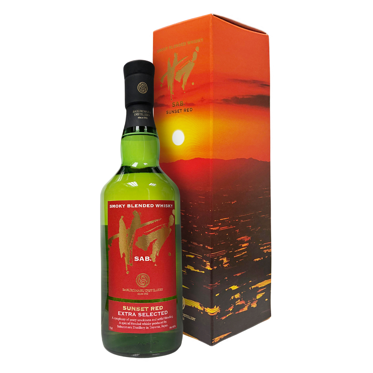 三郎丸 才富紅標調和威士忌  Saburomaru SAB. SUNSET RED Smoky Blended Whisky 46%