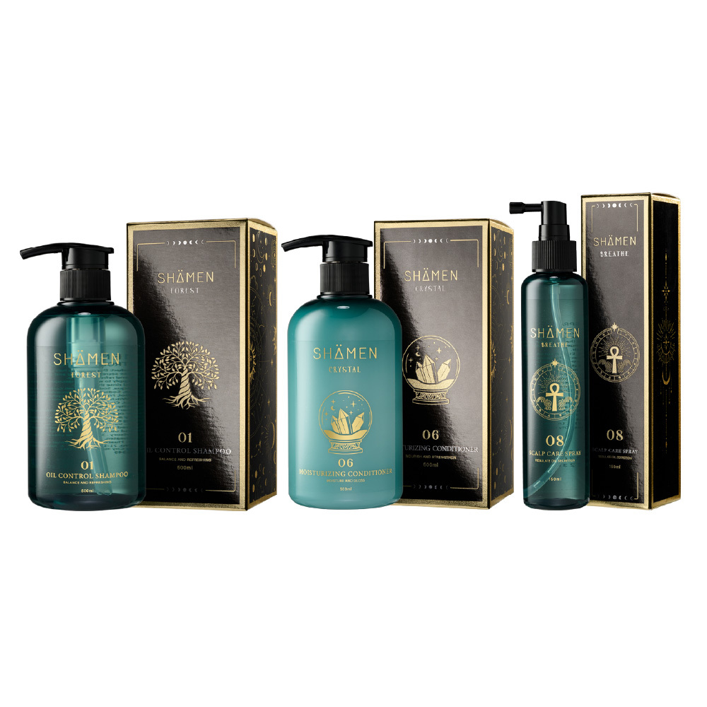 【SHÄMEN】森之沁。淳晶。生息之水｜01森之沁洗髮精 + 06淳晶護髮素 + 08生息之水｜ 頭皮控油舒緩組合 清爽潔淨調理 保濕修護 油脂平衡