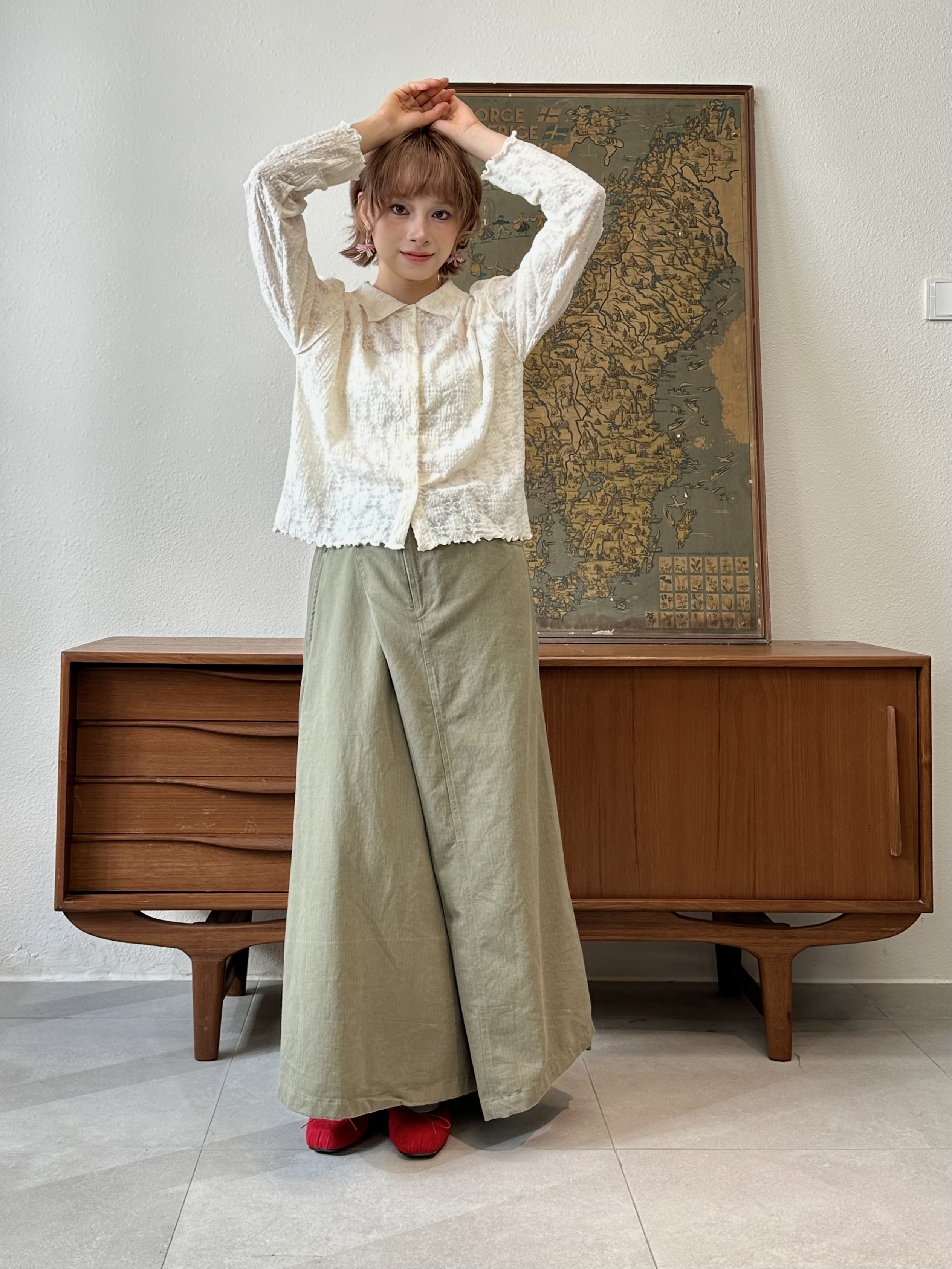 反領滑滑提花外套 - JK53821