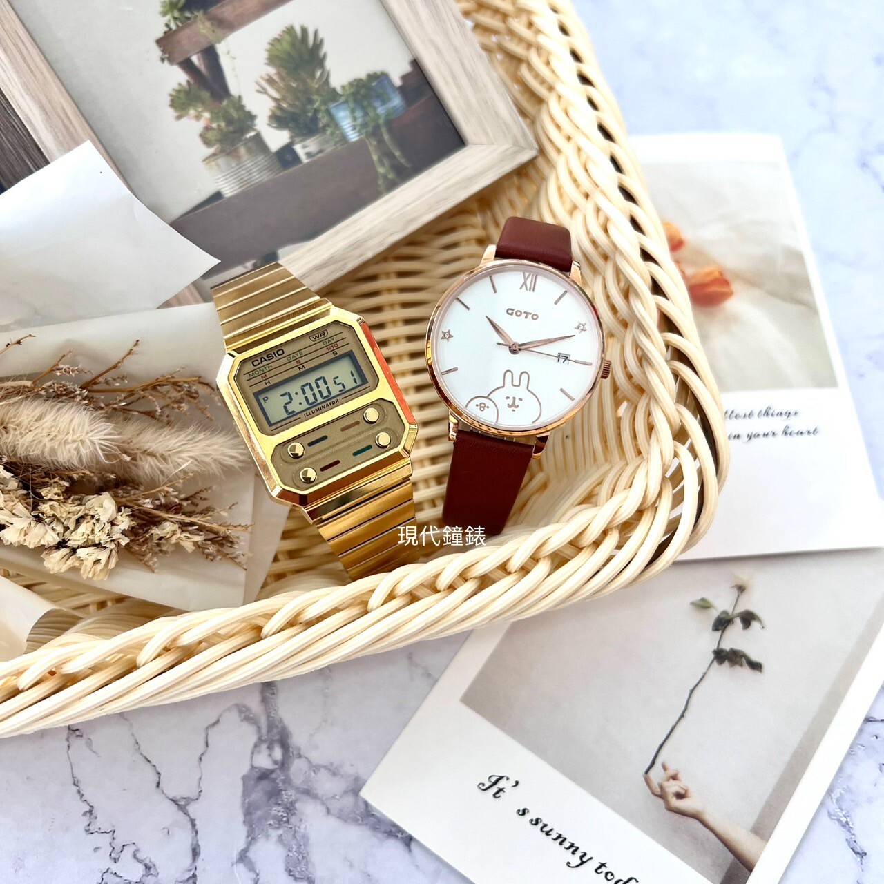 【CASIO&GOTO】 A100WEG-9A/GL0099B-4K-141 32.7mm/37mm Modern Watch