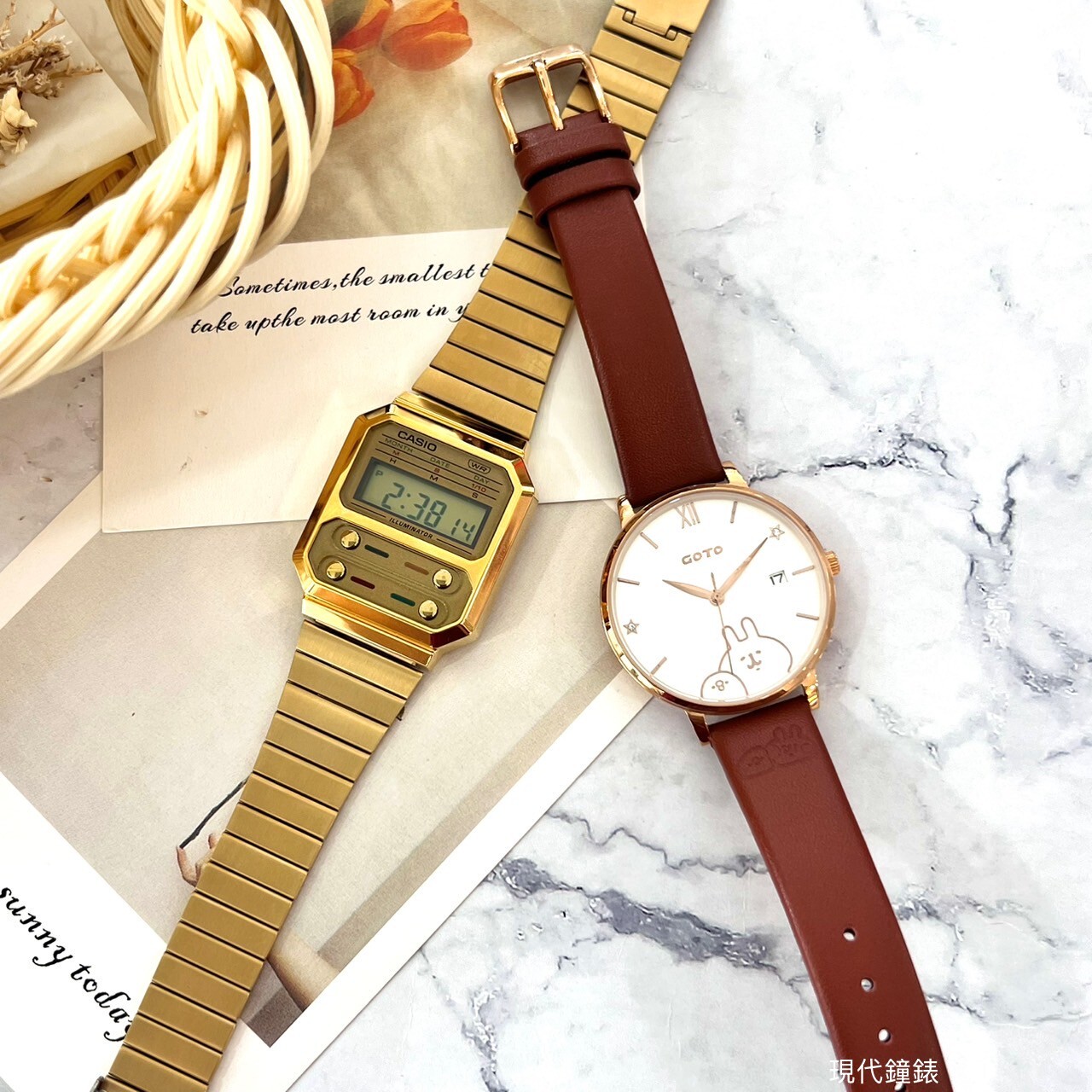 【CASIO&GOTO】 A100WEG-9A/GL0099B-4K-141 32.7mm/37mm Modern Watch