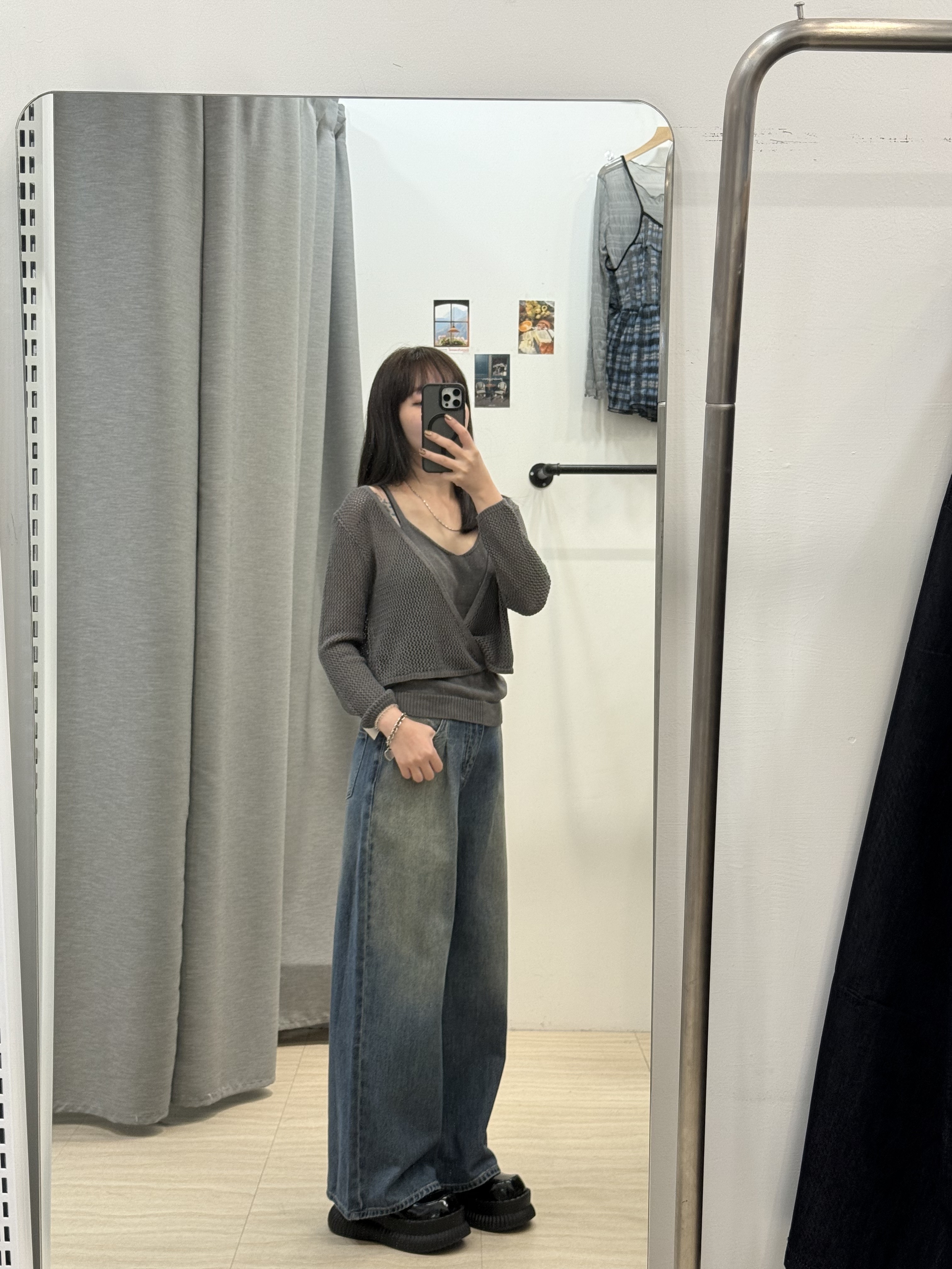 兩件式洞洞針織綁帶罩衫（任兩件半價）