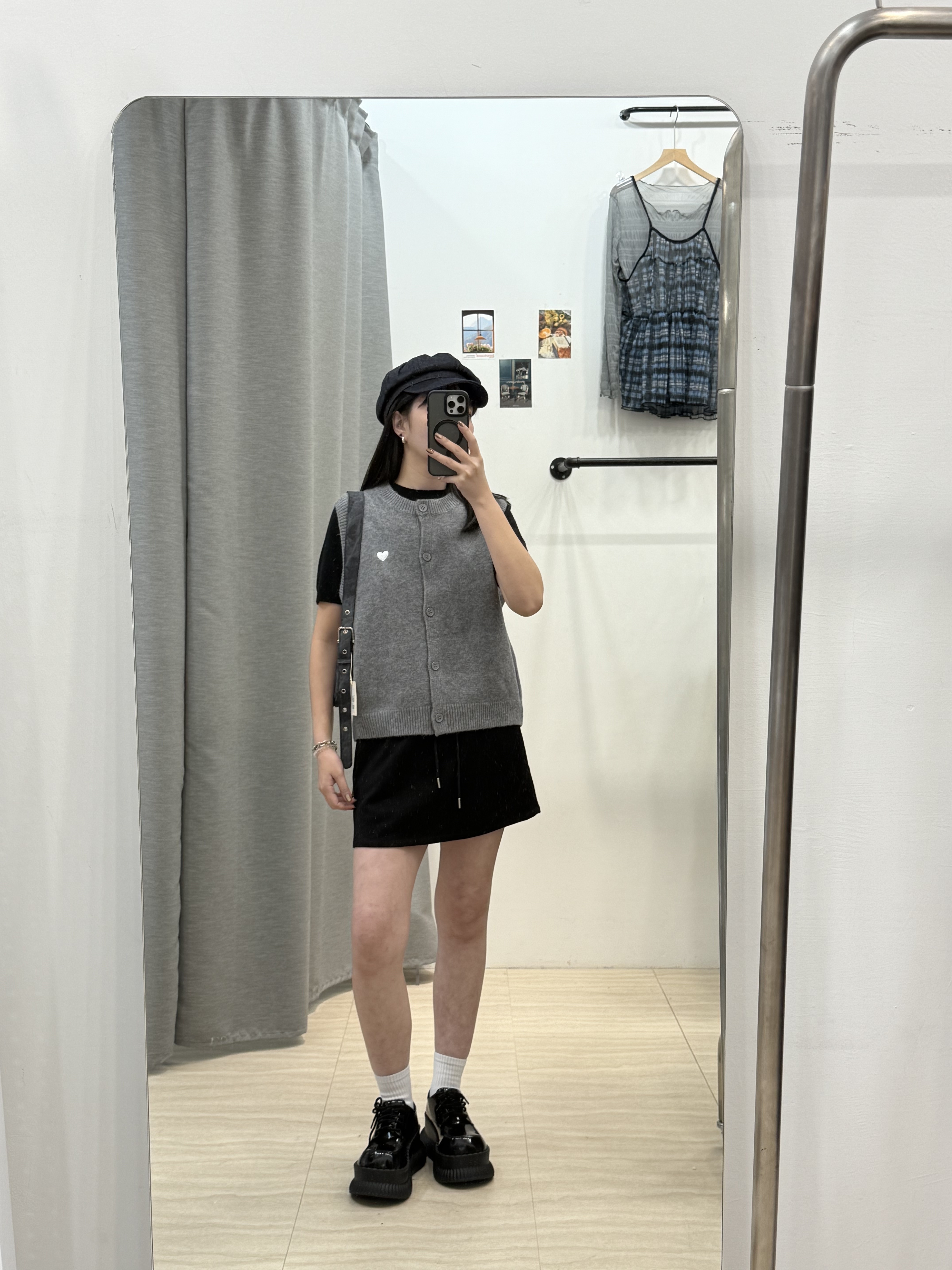 太空棉抽繩全鬆緊短裙