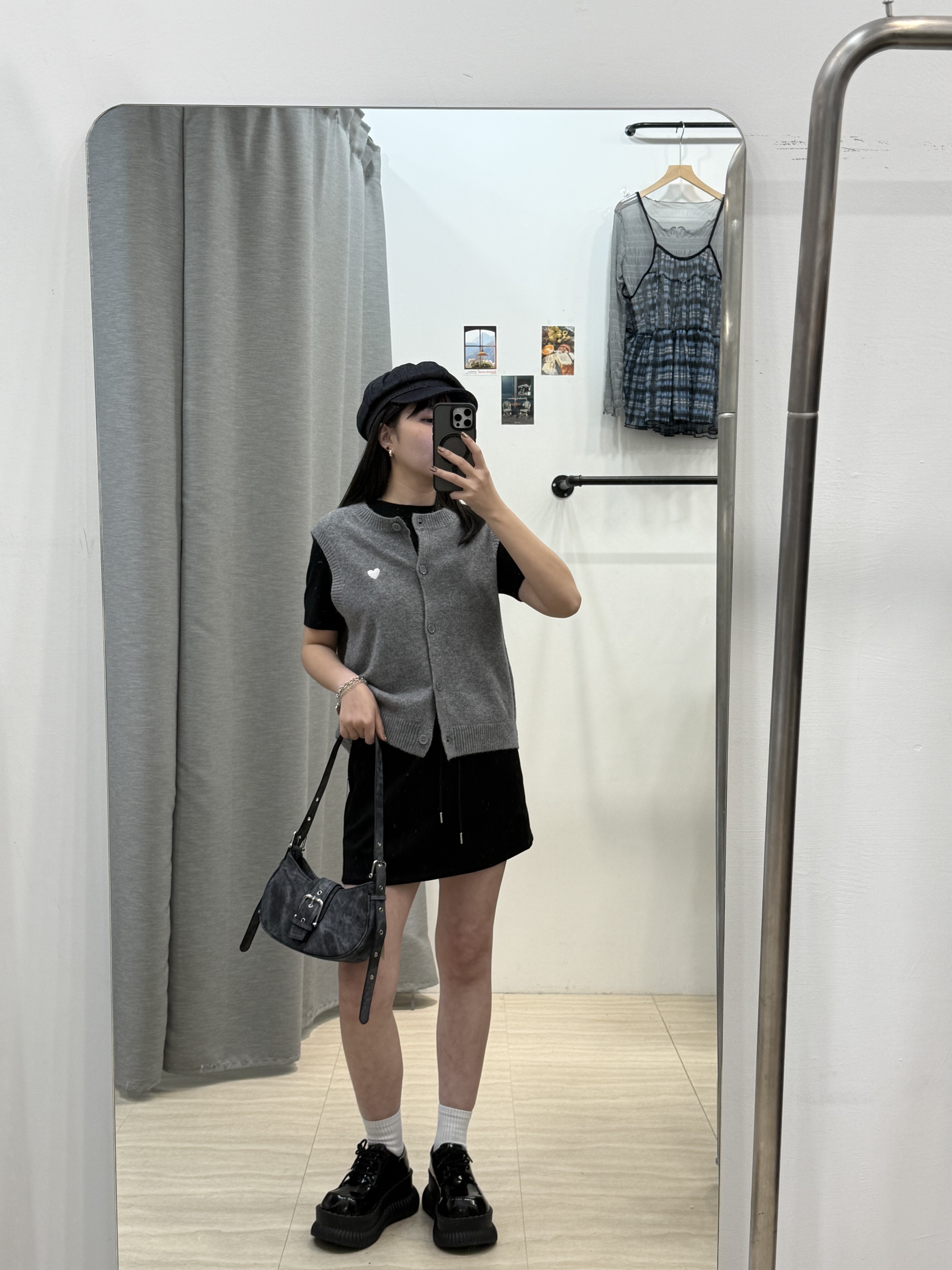 太空棉抽繩全鬆緊短裙