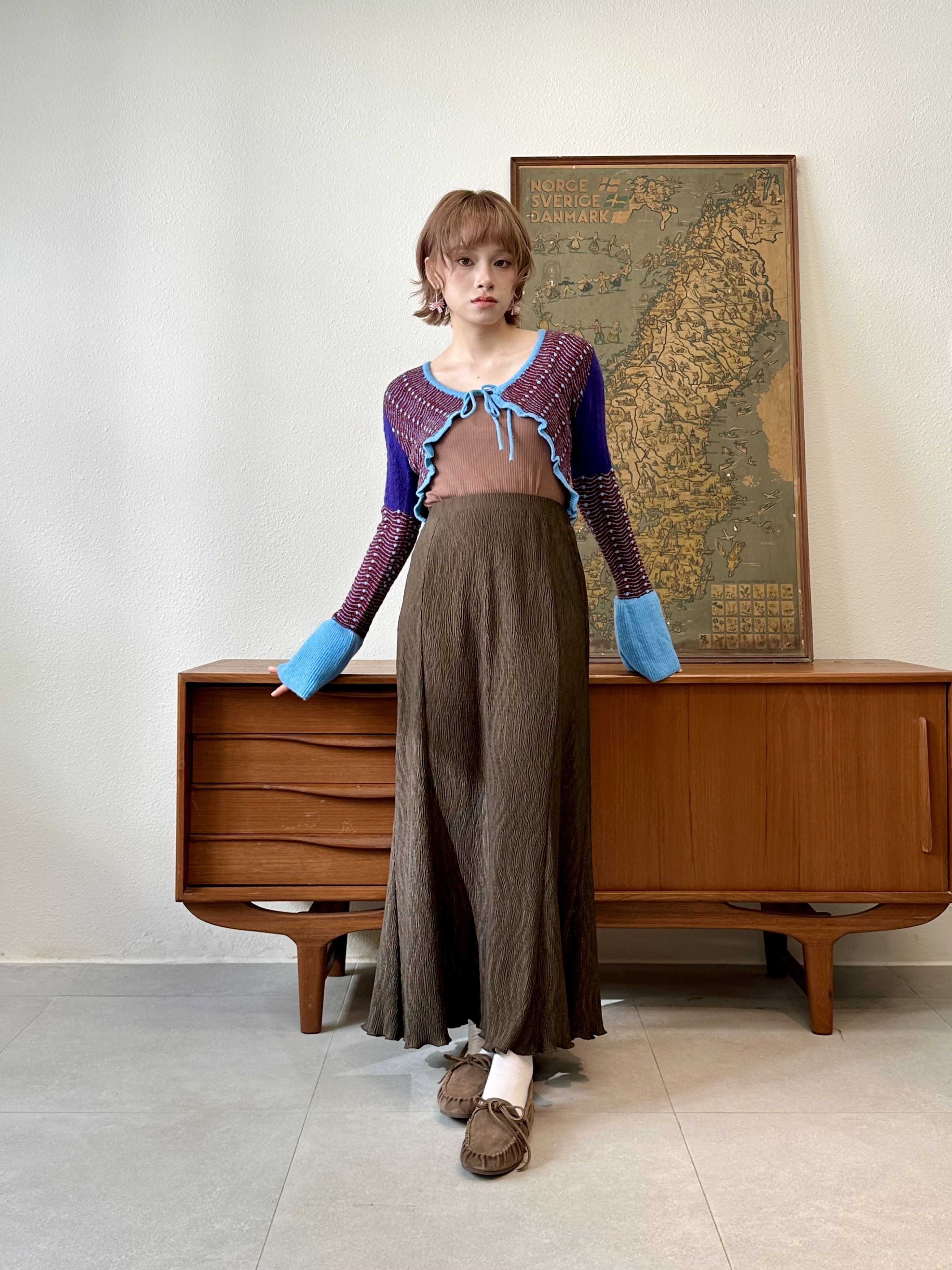 北歐風格針織披肩小外套 - SW54829