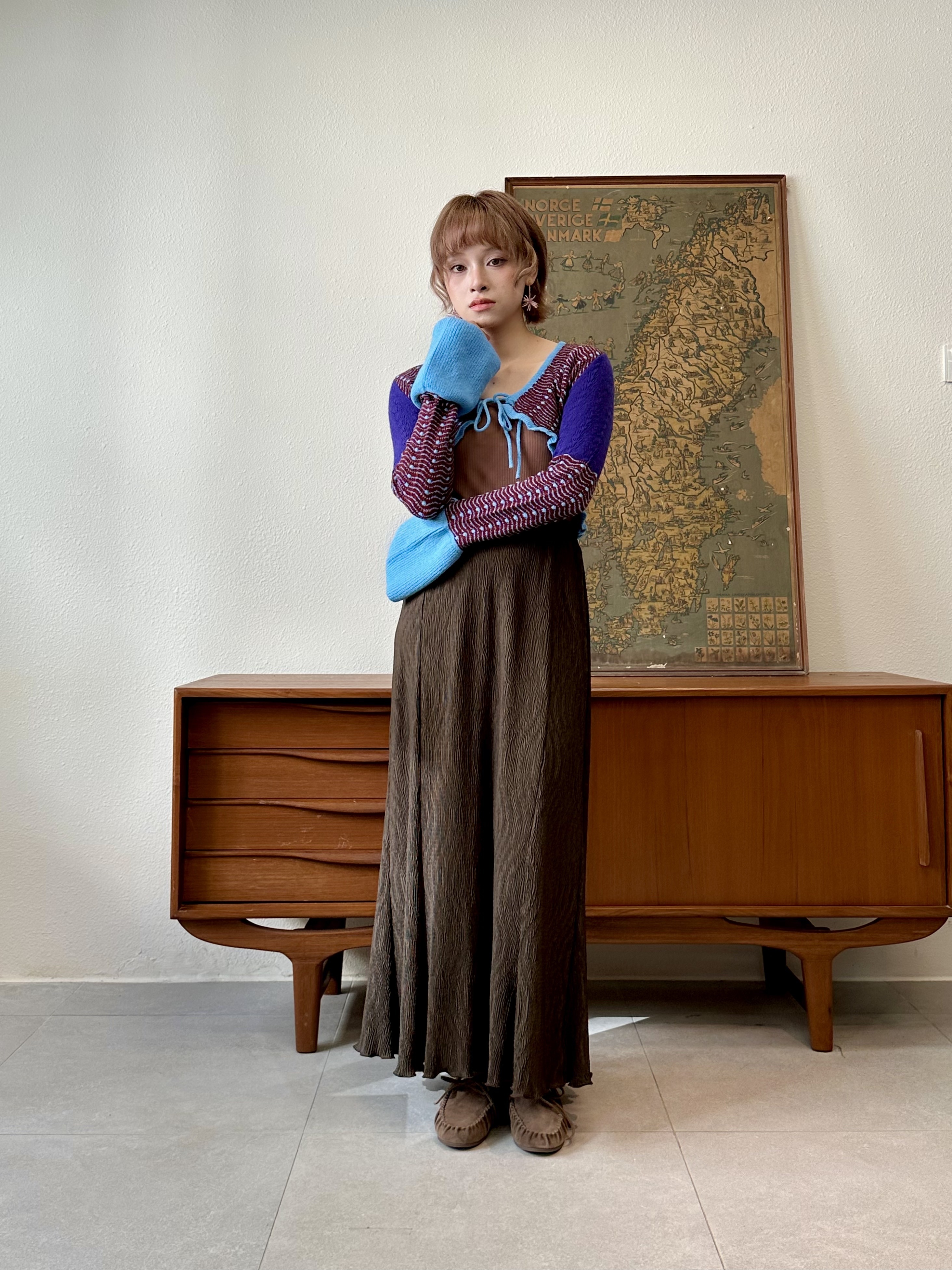 北歐風格針織披肩小外套 - SW54829