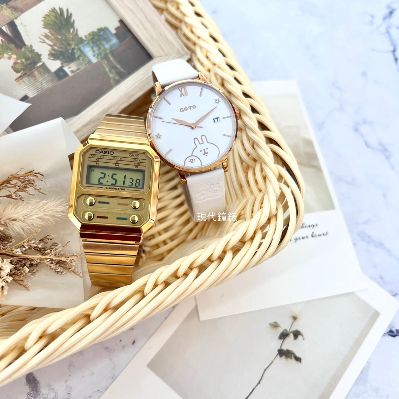 【CASIO&GOTO】 A100WEG-9A/GL0099B-42-241 32.7mm/37mm Modern Watch