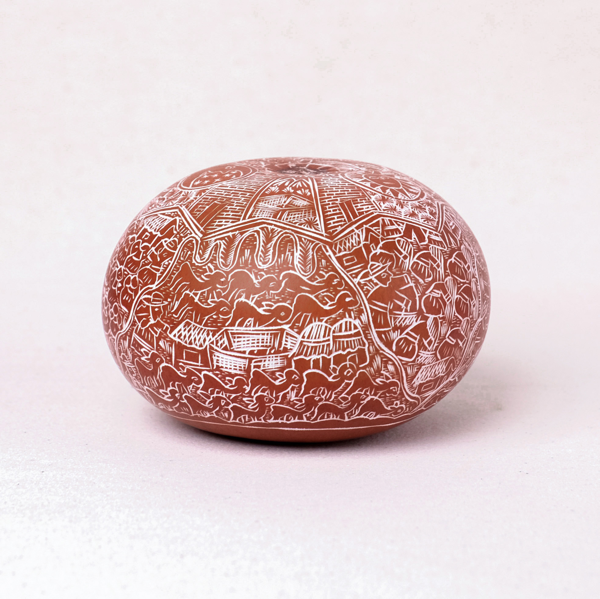 萬卡約葫蘆雕刻｜印加日月 70｜秘魯