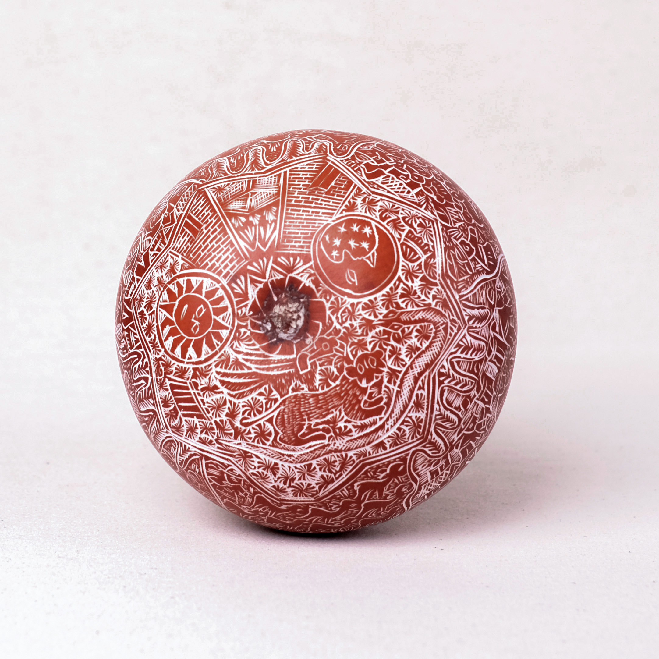 萬卡約葫蘆雕刻｜印加日月 70｜秘魯