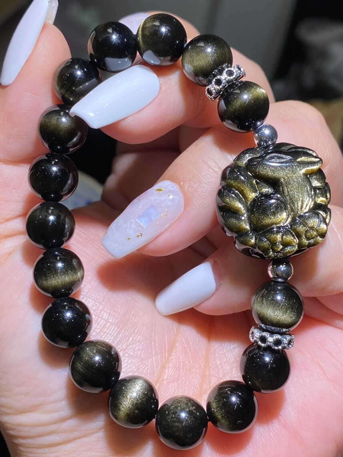 10mm金曜石配九尾狐手串