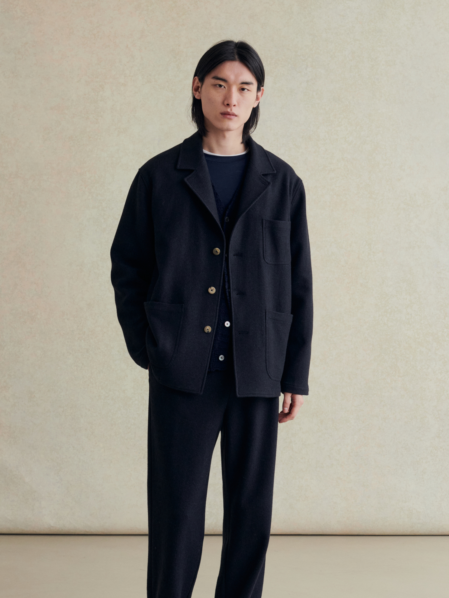 De Bonne Facture Travel Jacket Navy