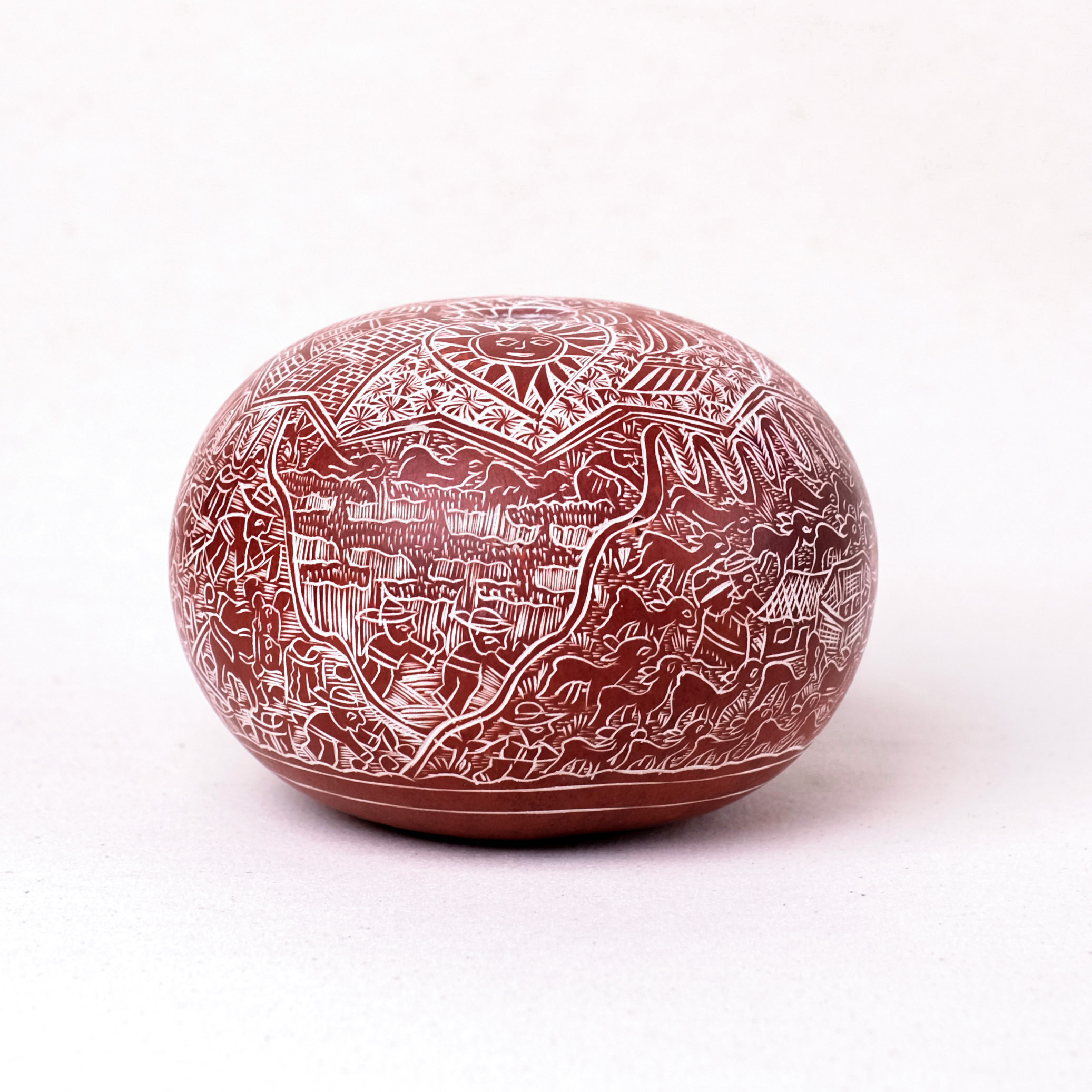 萬卡約葫蘆雕刻｜印加日月 71｜秘魯