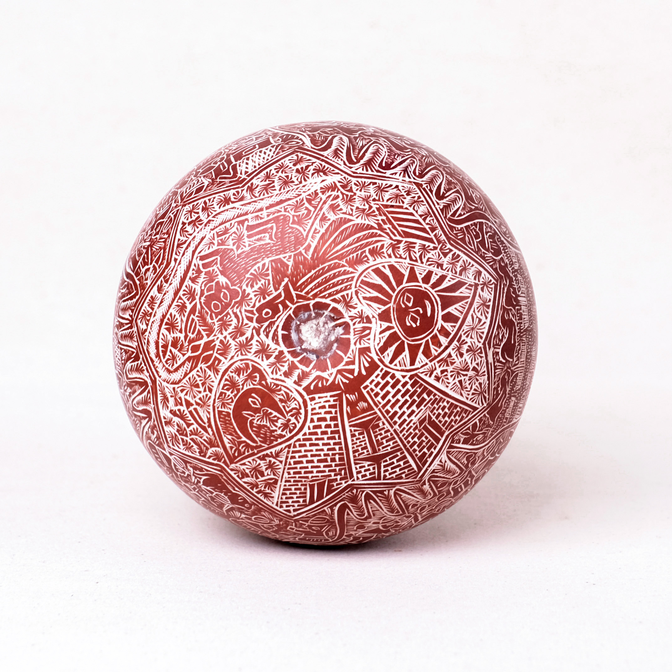 萬卡約葫蘆雕刻｜印加日月 71｜秘魯