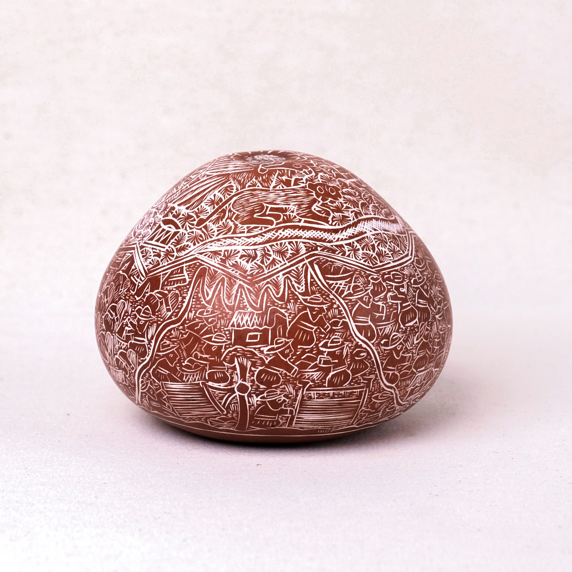 萬卡約葫蘆雕刻｜印加日月 72｜秘魯