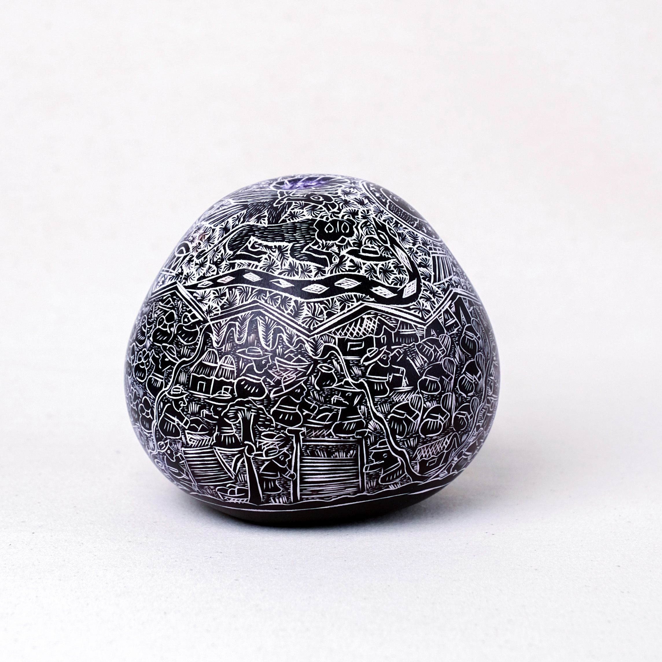 萬卡約葫蘆雕刻｜印加日月 75｜秘魯