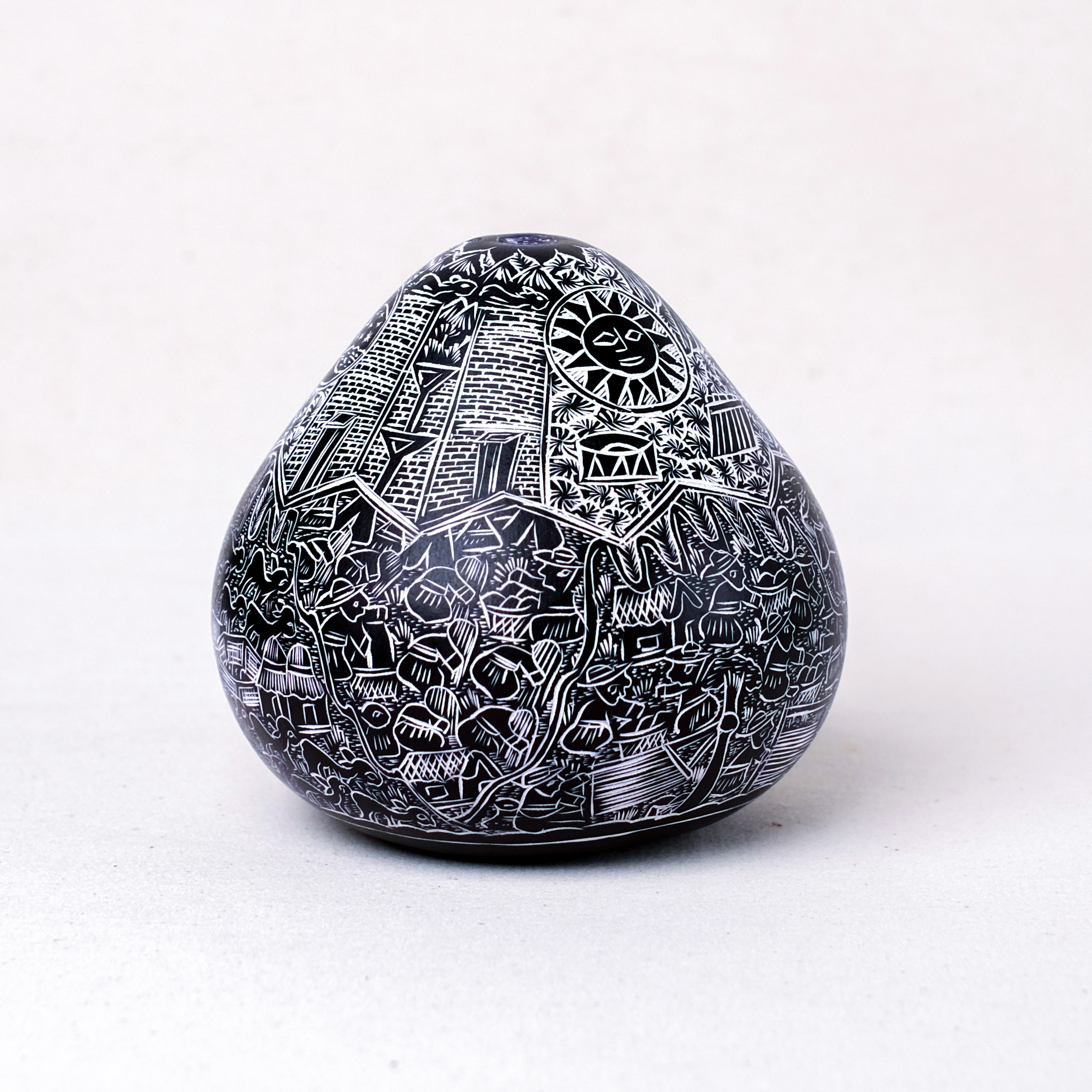 萬卡約葫蘆雕刻｜印加日月 78｜秘魯