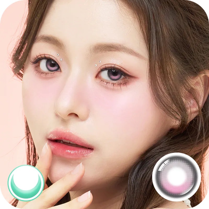 [13.6mm] Lenbling Large Pureble 1 Month Pastel Pink｜月拋彩妝隱形眼鏡｜每盒2片