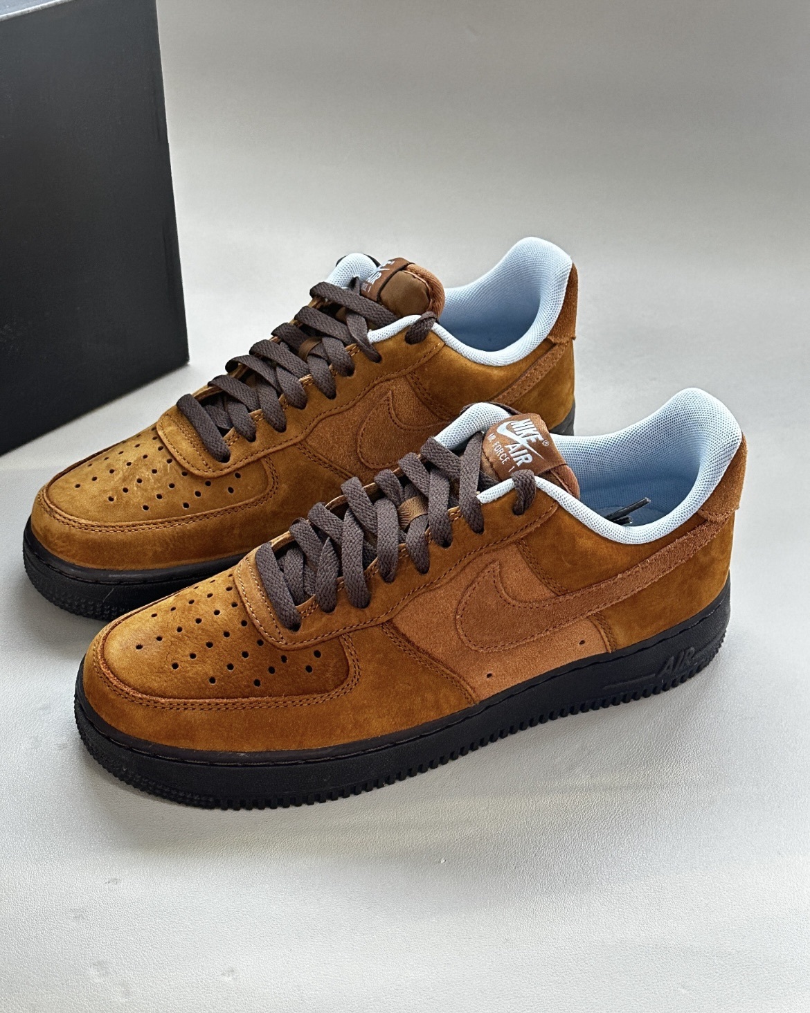 Nike Air Force 1 深咖啡 麂皮 摩卡可可 跳色內襯 低筒 復古 休閒鞋 男鞋 Light British Tan  IB4617-222