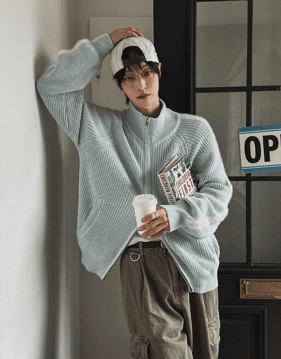 Bayney 運動拉鍊針織開衫