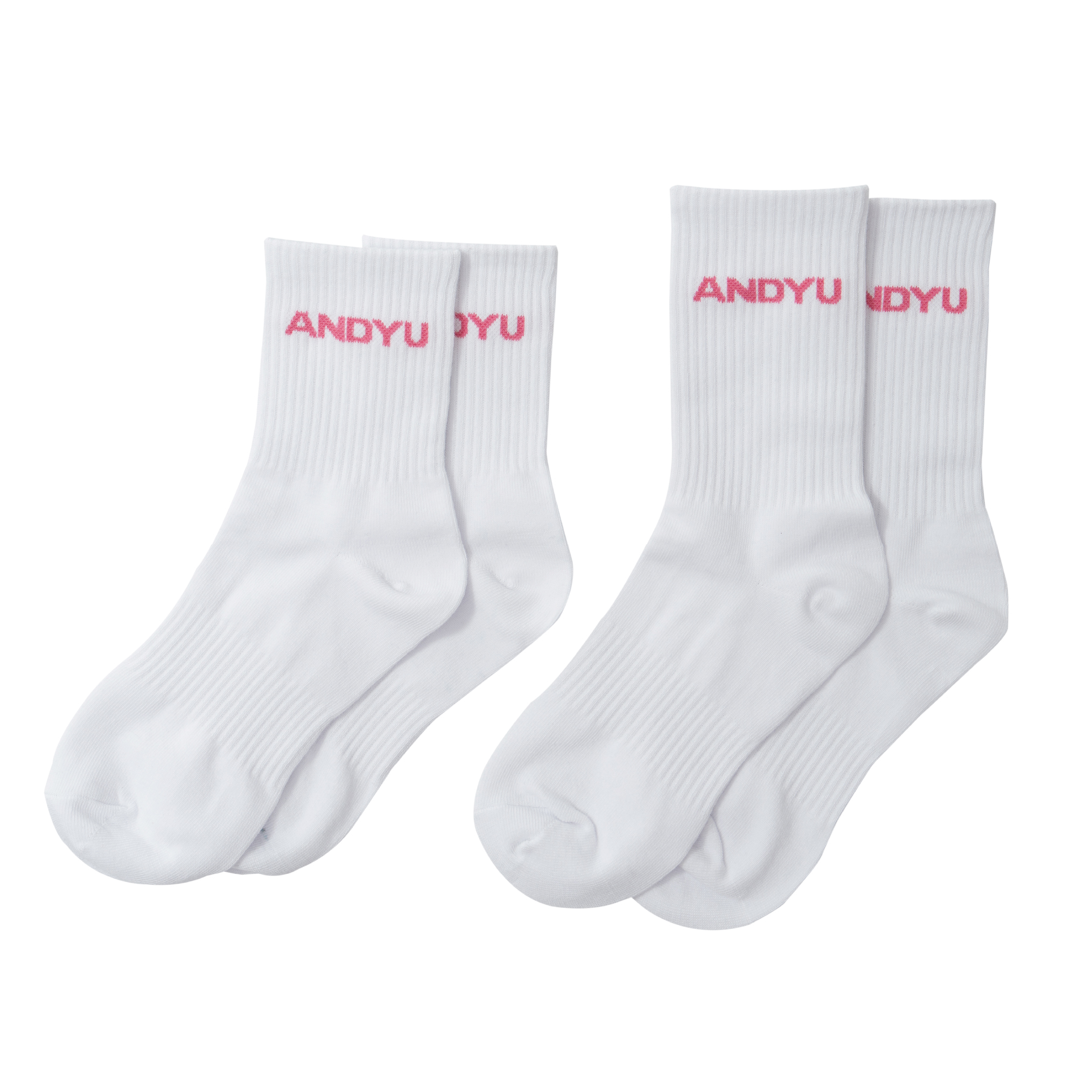 ANDYU pink logo socks