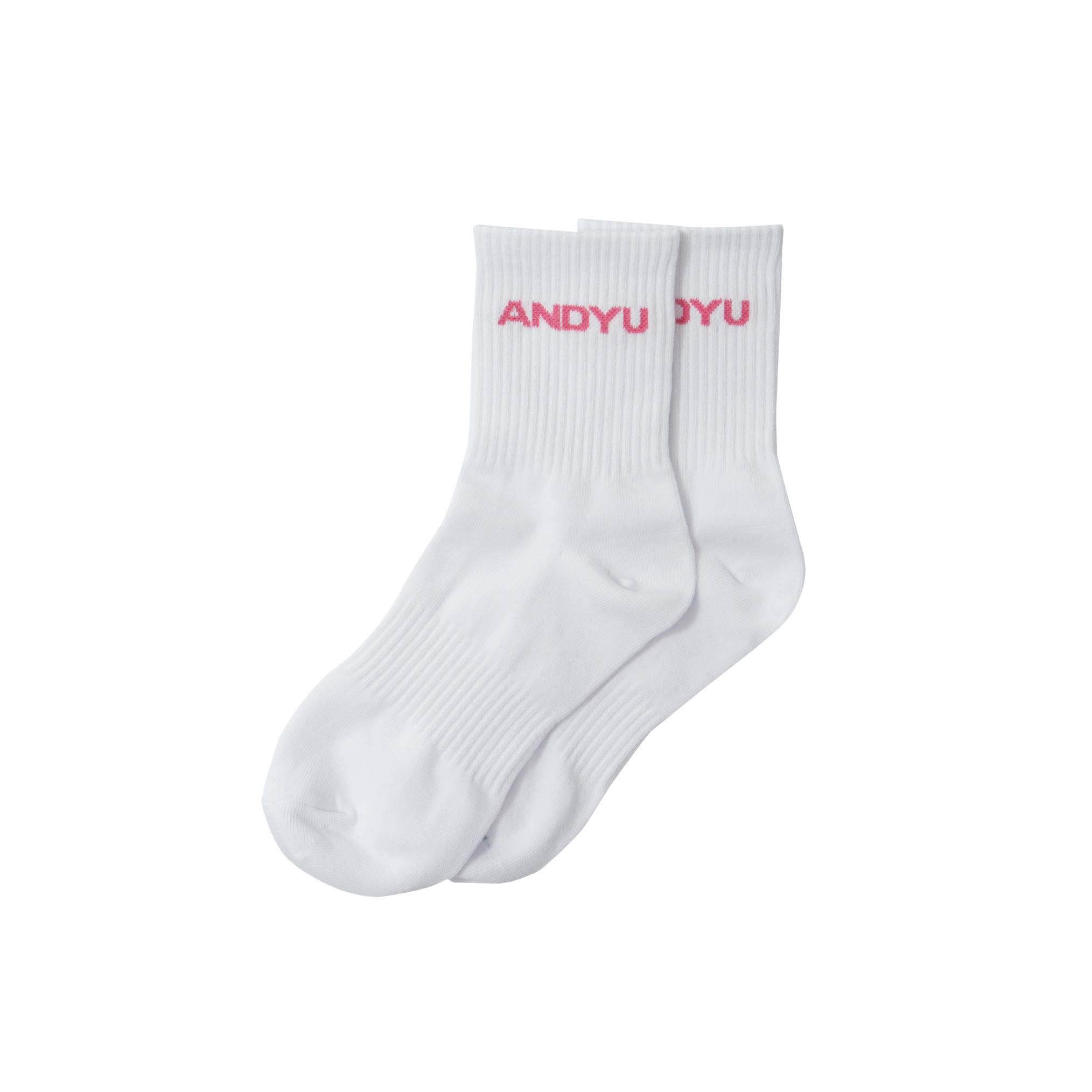 ANDYU pink logo socks