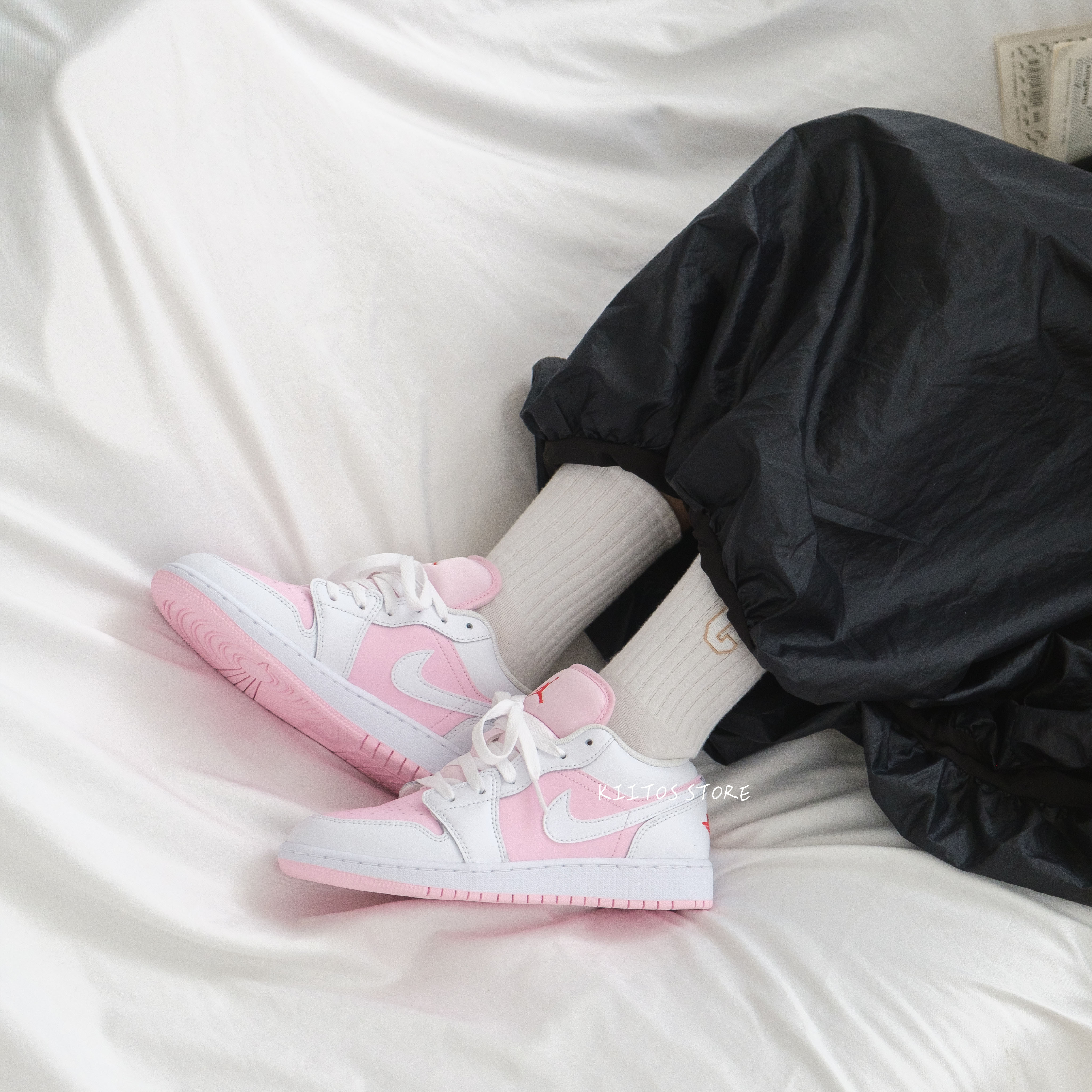 【現貨】Nike Air Jordan 1 Low GS 櫻花粉 粉色 553560-608