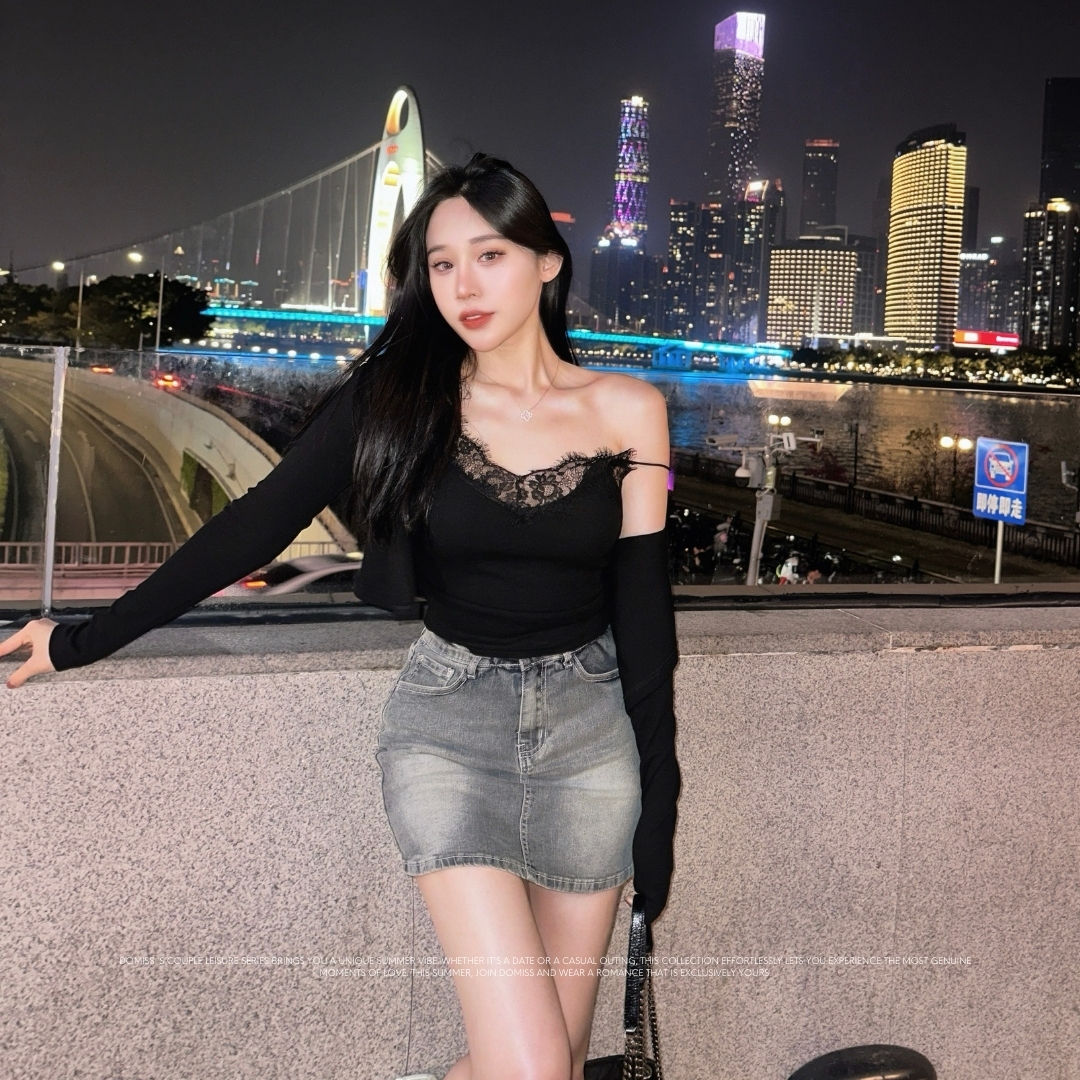 【春夢蕾絲】DOMISS吊帶背心+外套兩件套  微性感針織外套-3色(現貨)