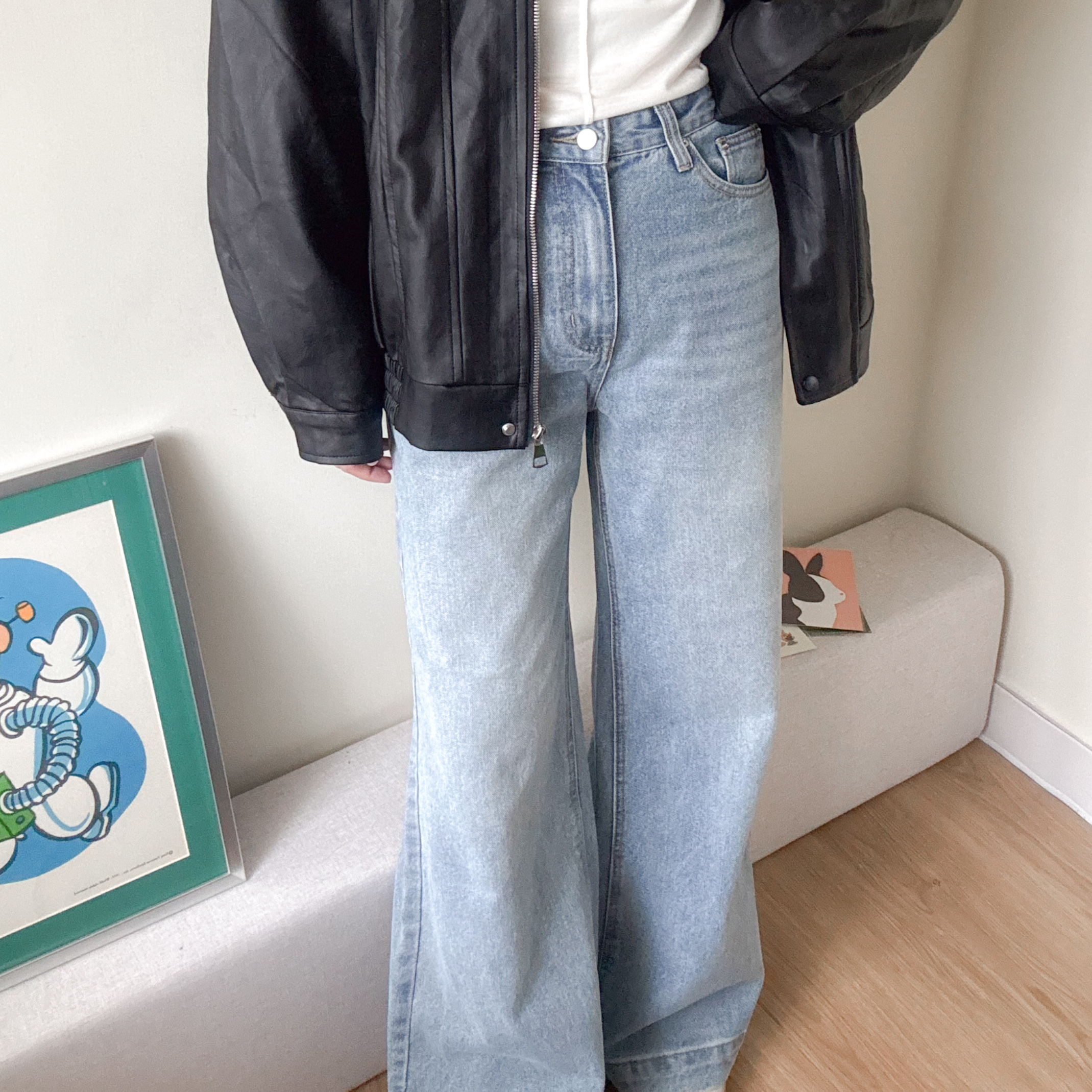 店主自留! 顯瘦落地牛仔褲