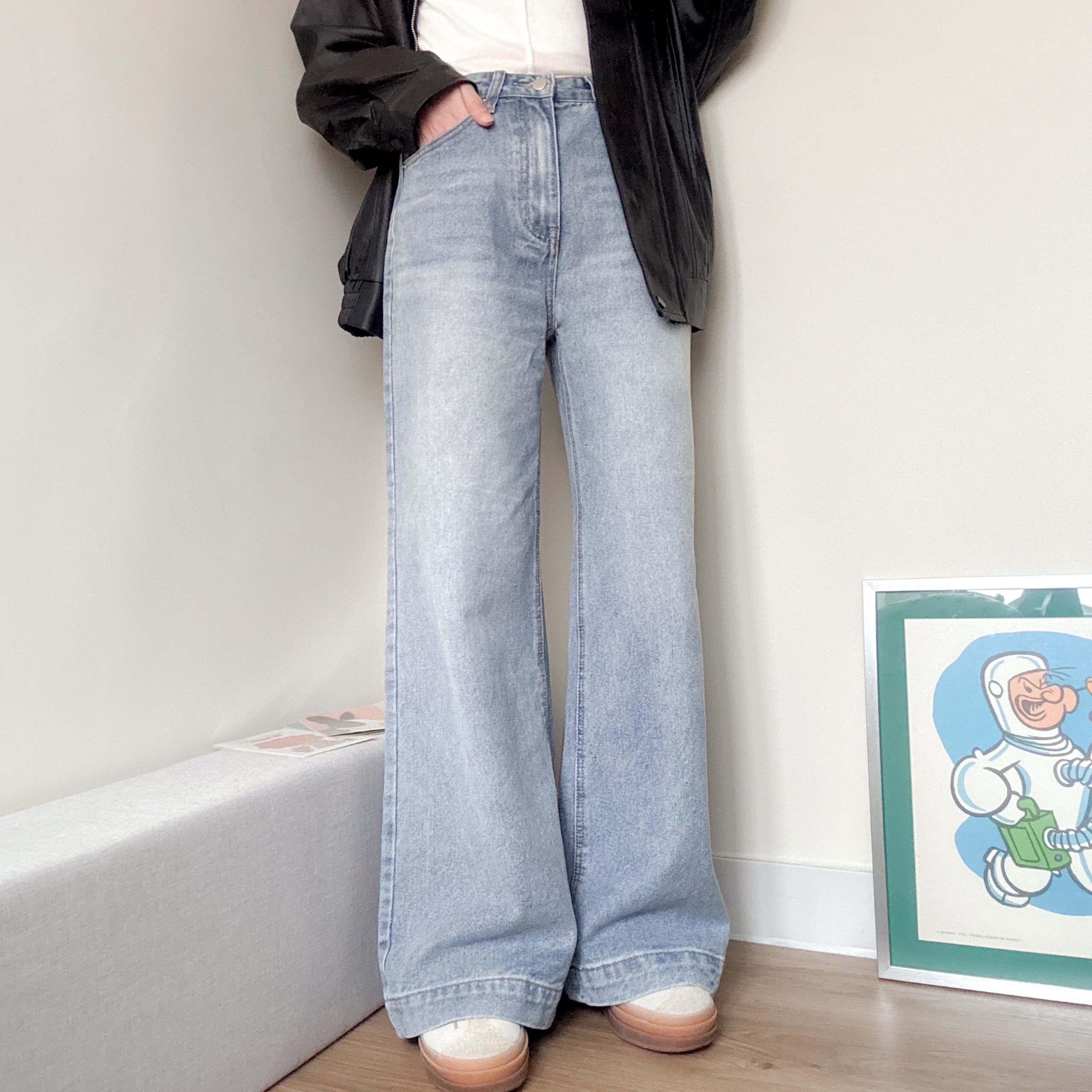 店主自留! 顯瘦落地牛仔褲